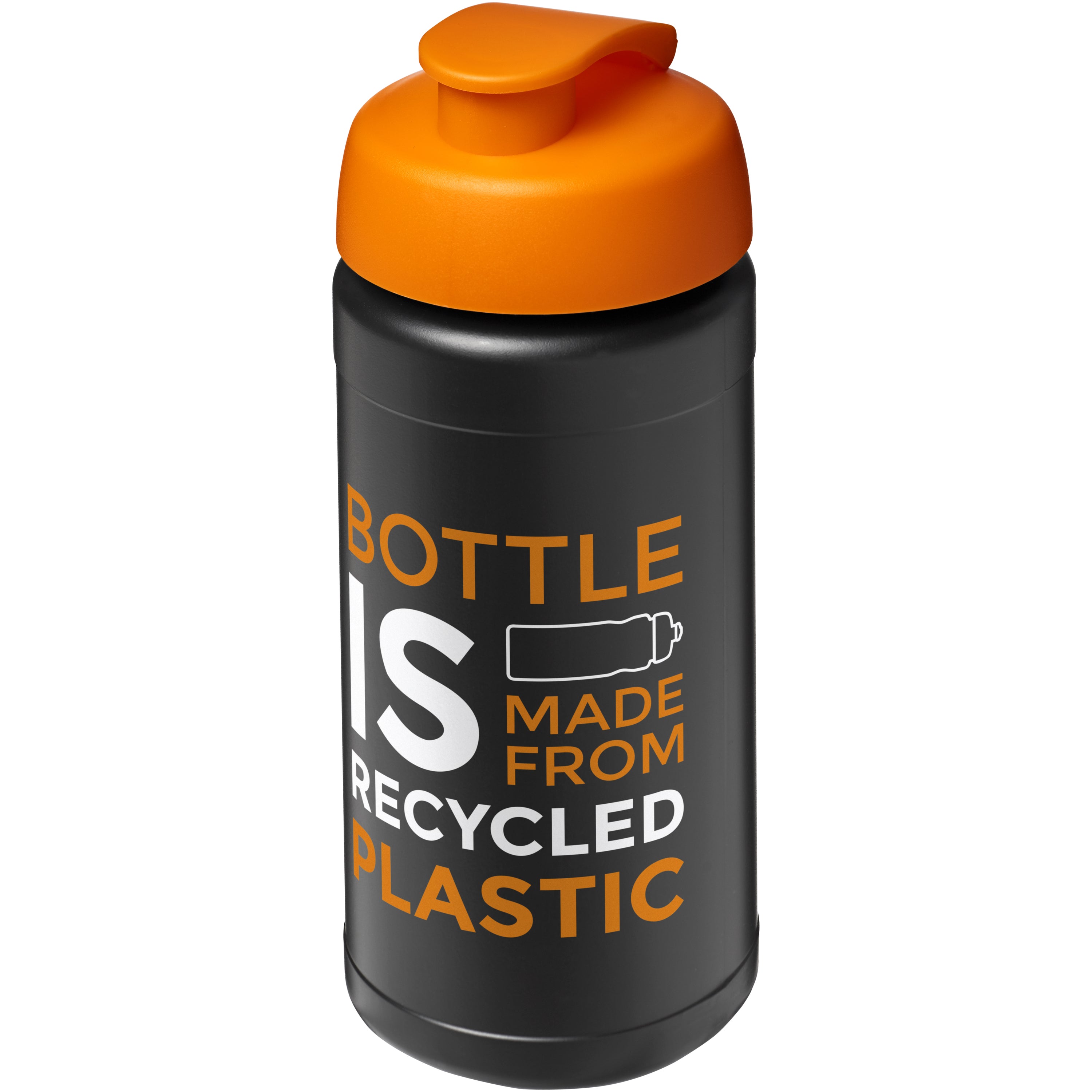 Recycled Plastic Flip Lid Sports Water Bottle