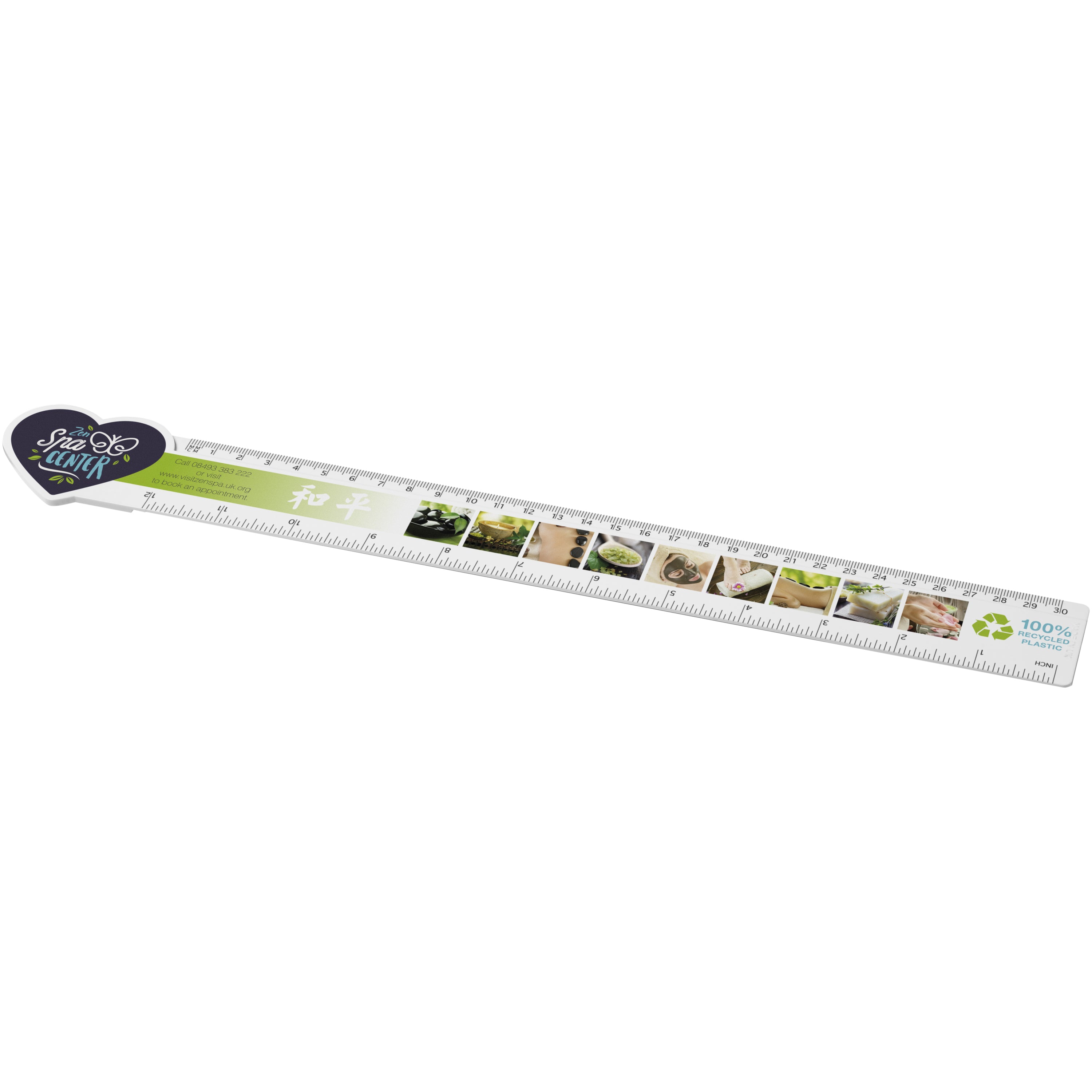 30cm Heart Recycled Plastic Ruler