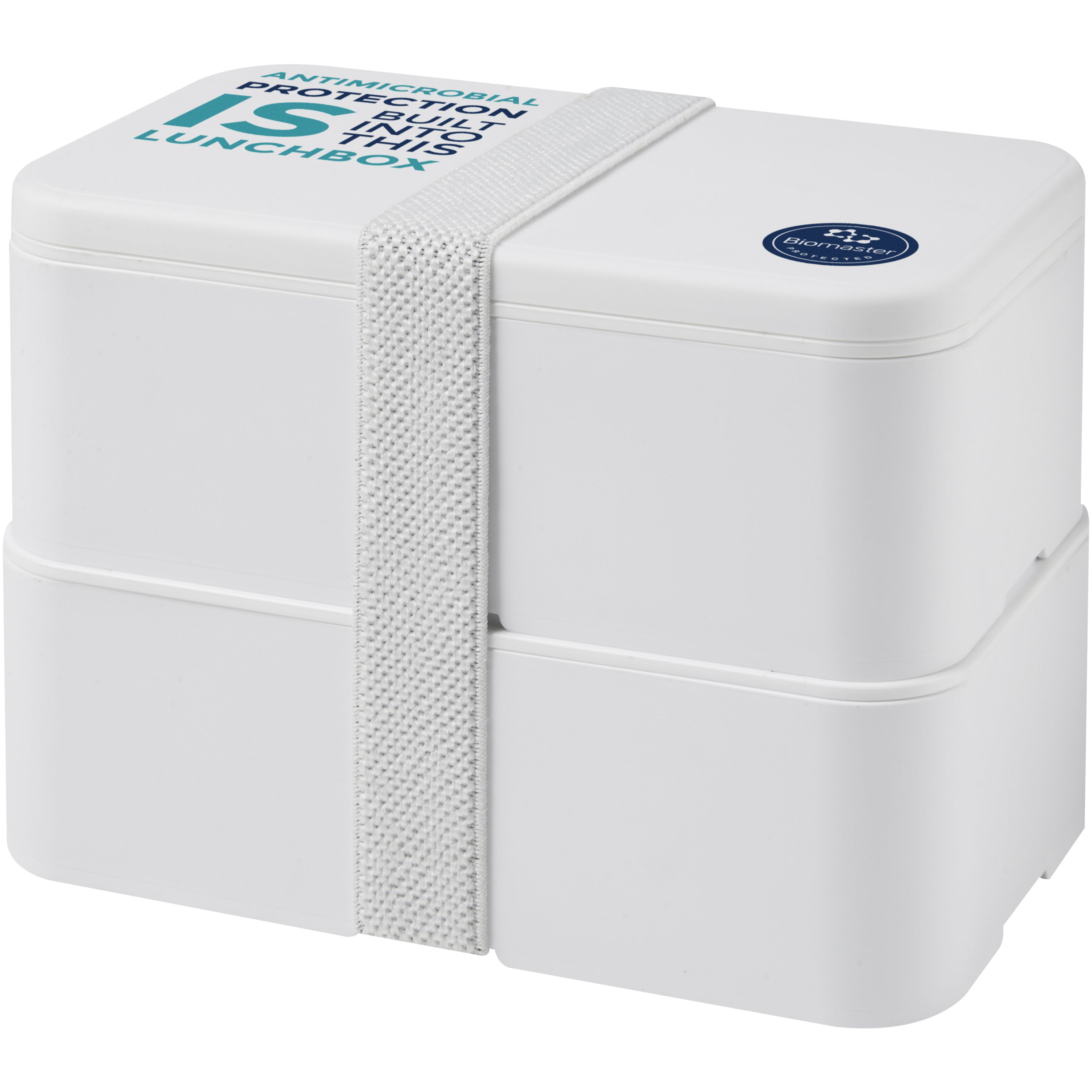 White Double Layer Microwavable Lunch Box