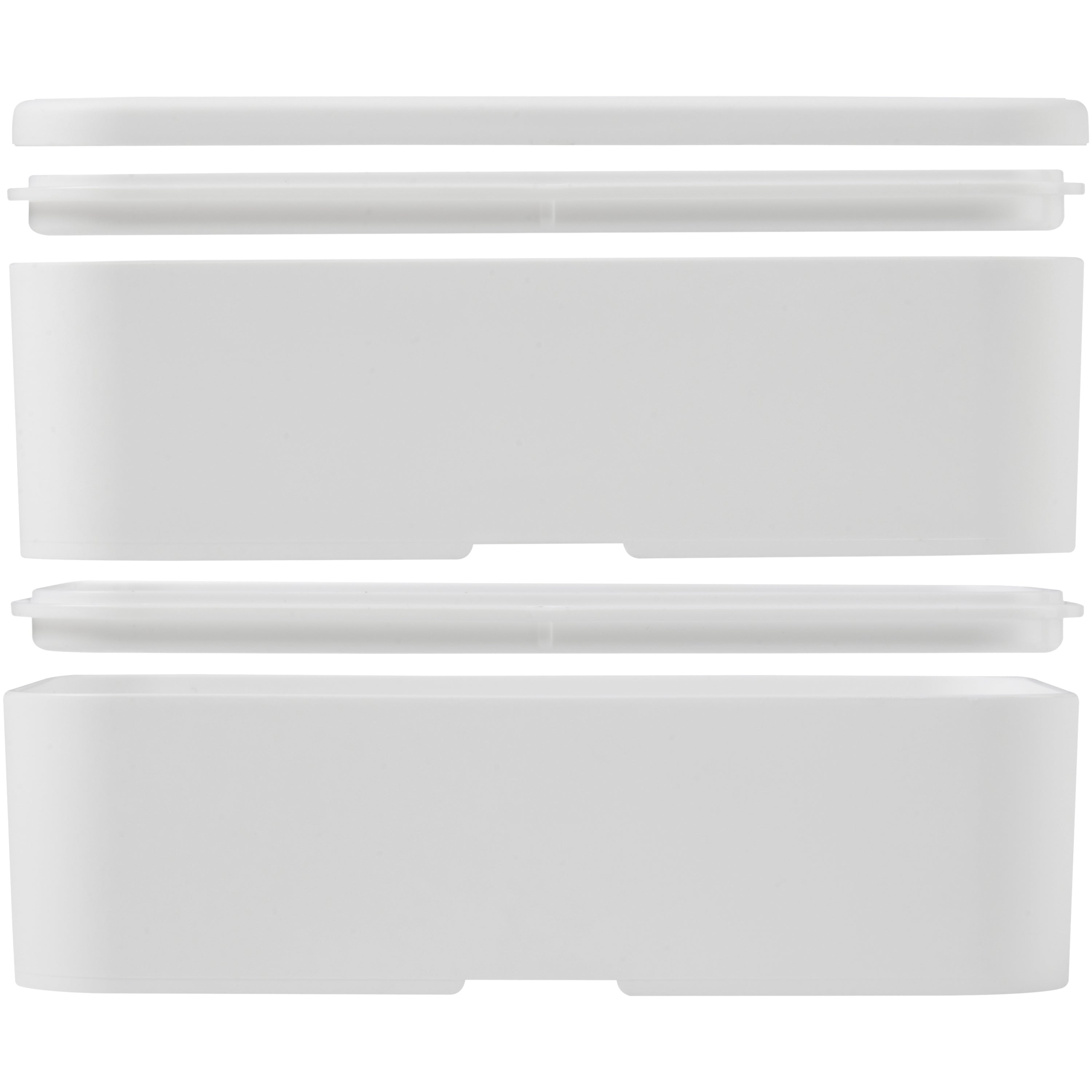 White Double Layer Microwavable Lunch Box