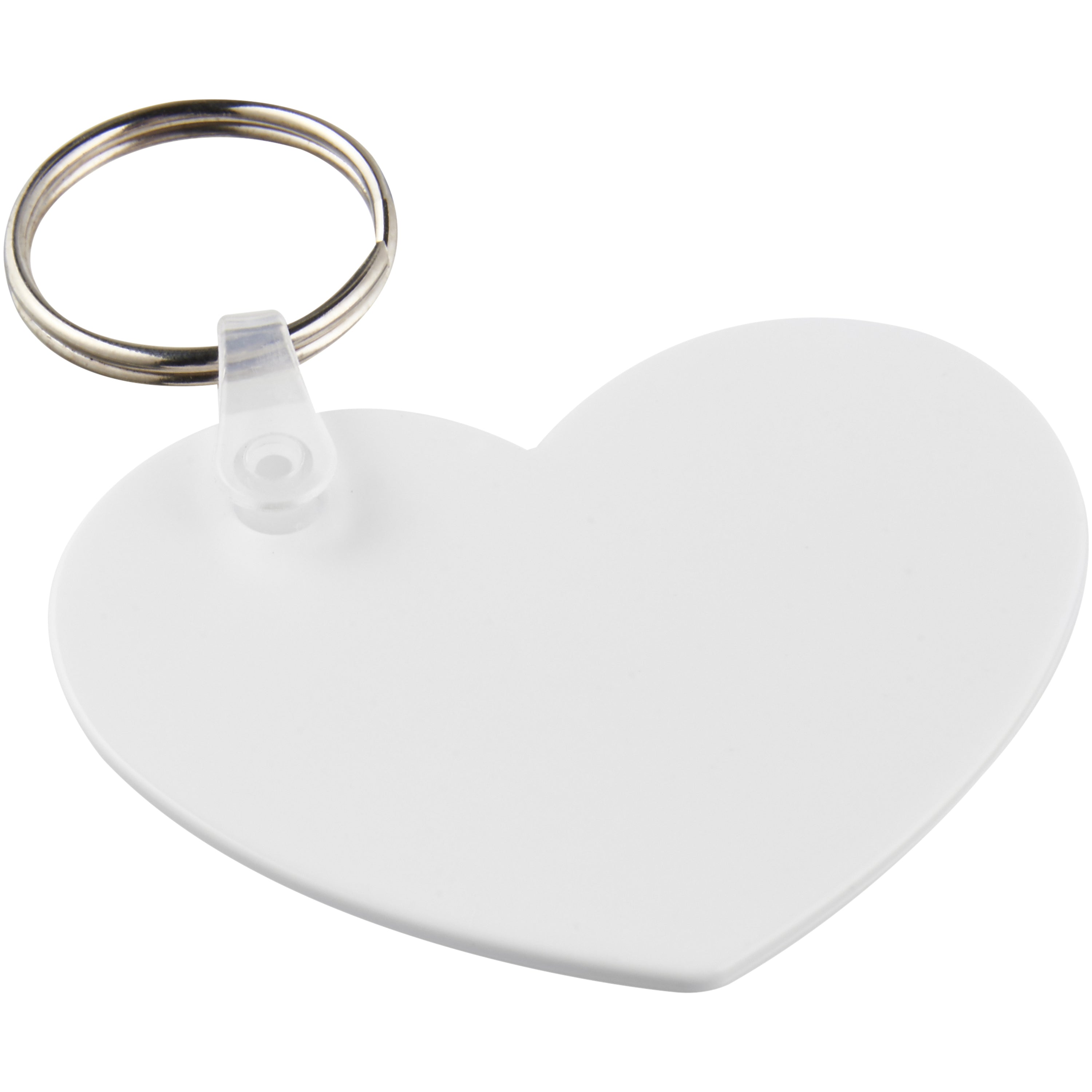 White Heart Shaped Recycled Keyring