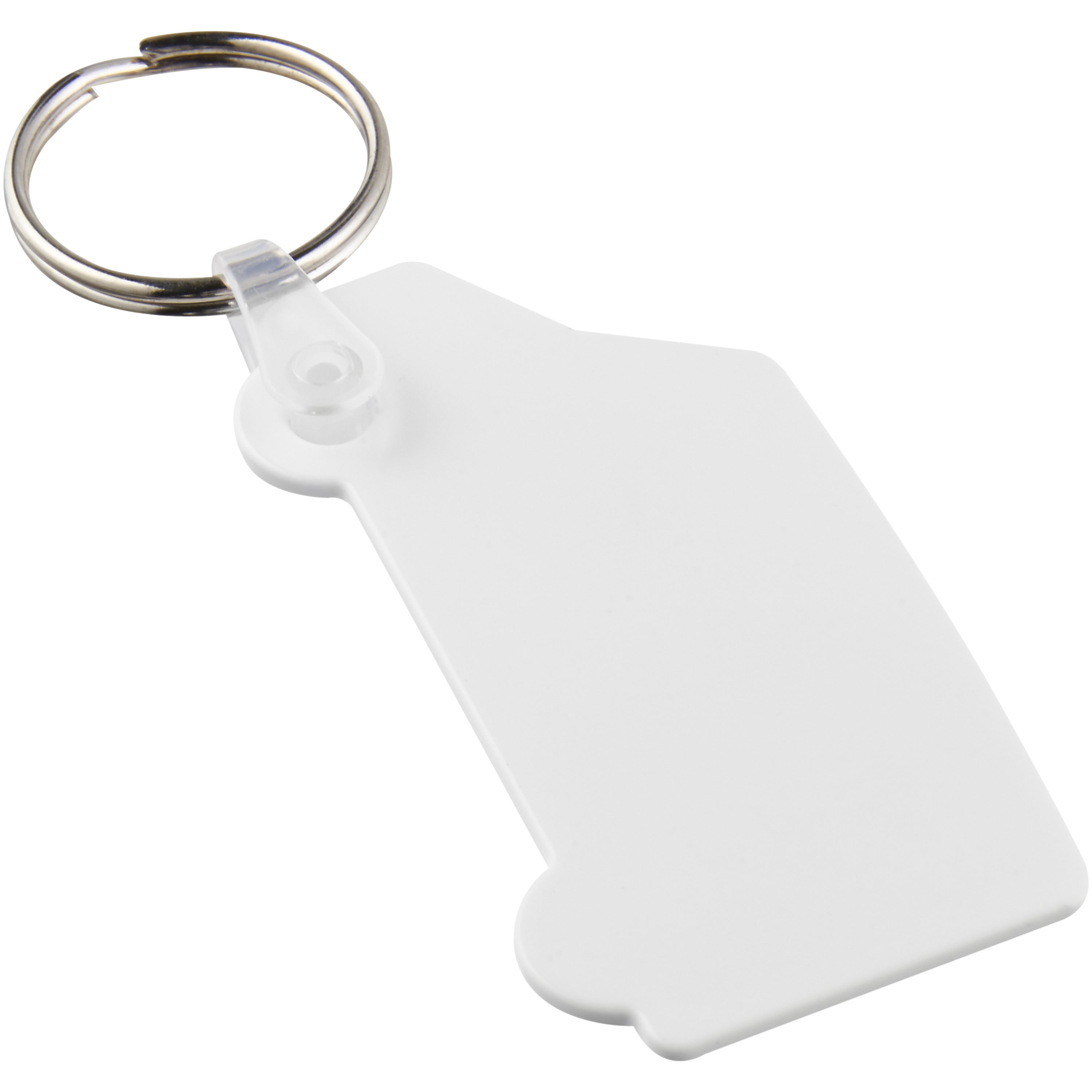 White Van Shaped Recycled Keyring