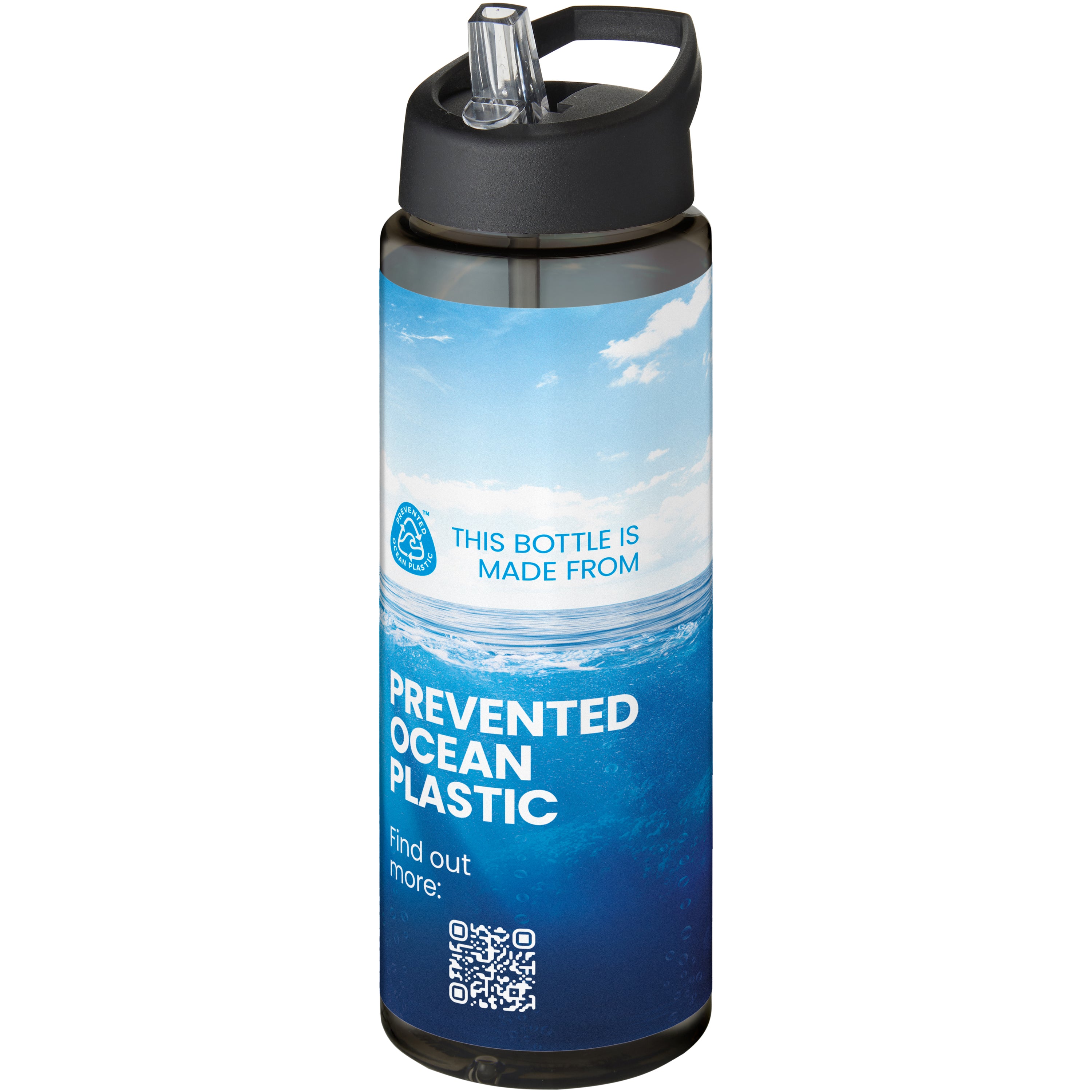 Recycled Plastic Water Bottle with Spout Lid