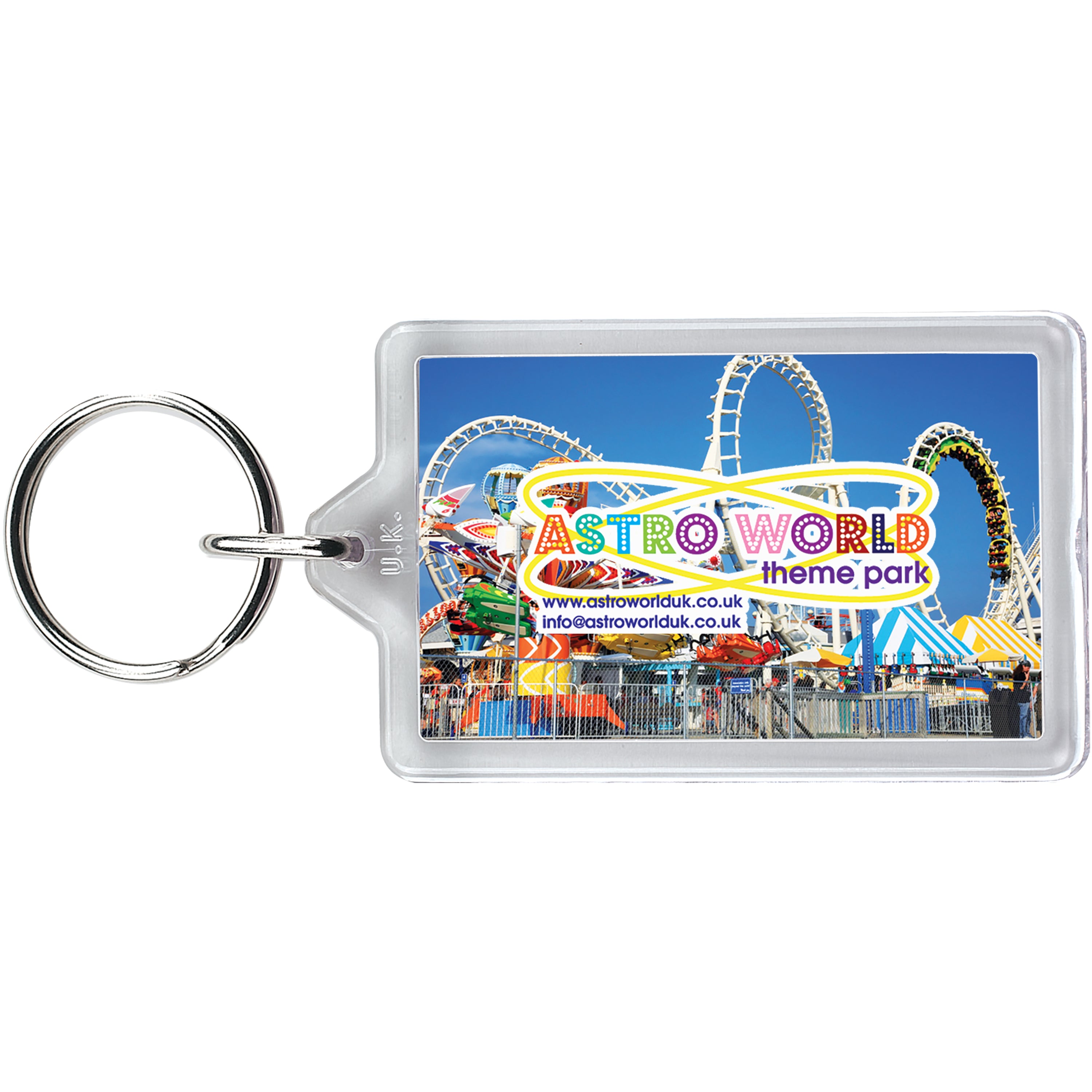 Clear Rectangular Reopenable Keyring