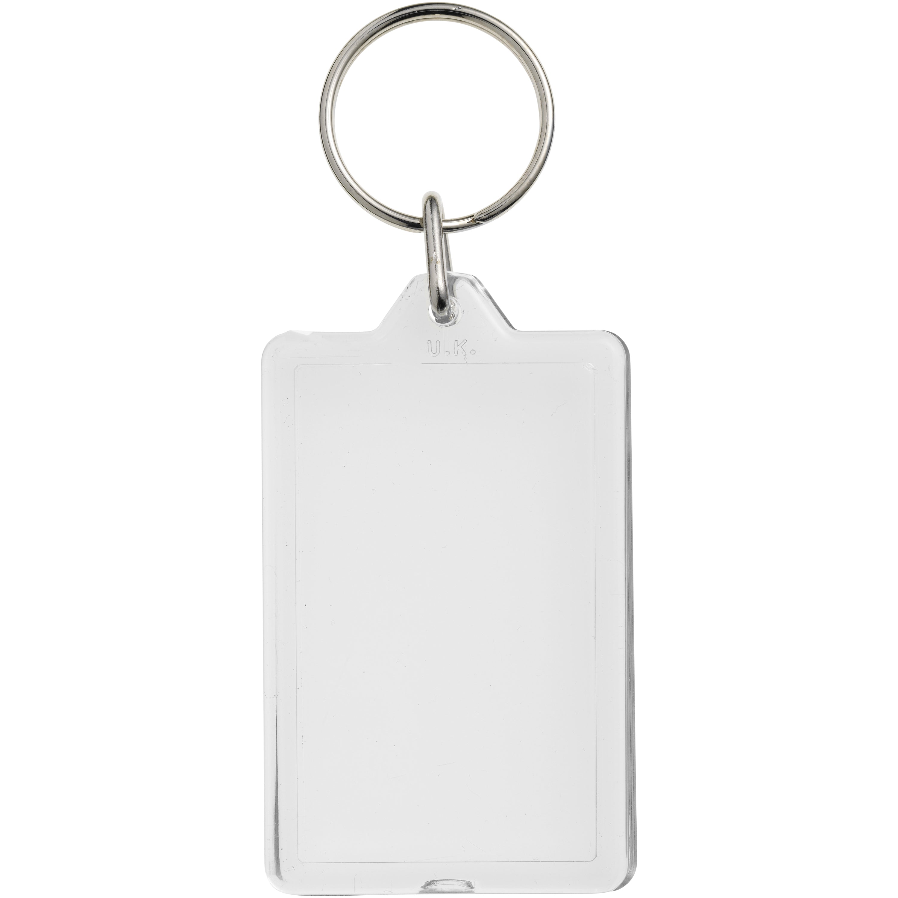 Clear Rectangular Reopenable Keyring