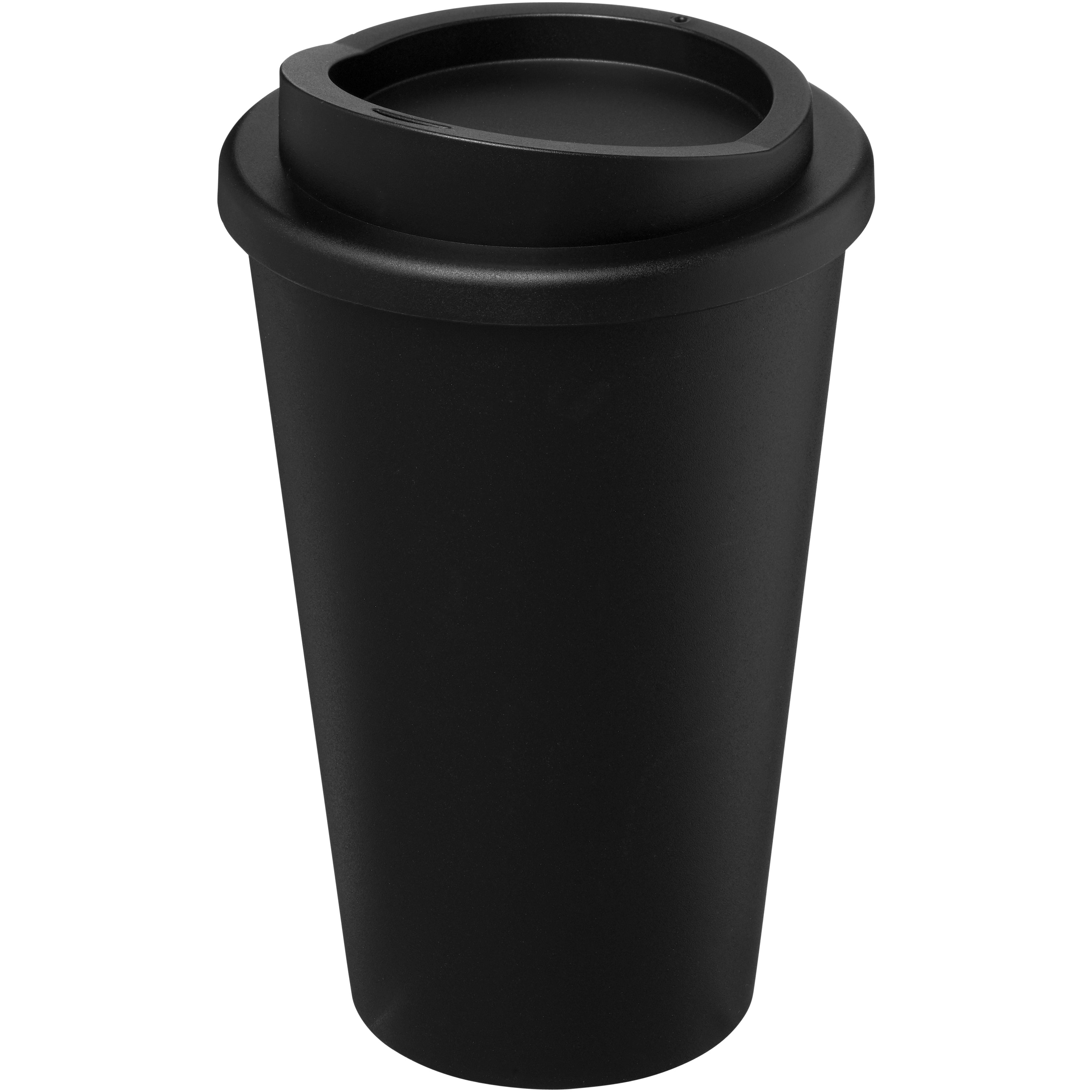 Recycled Double Walled Black Lid Tumbler