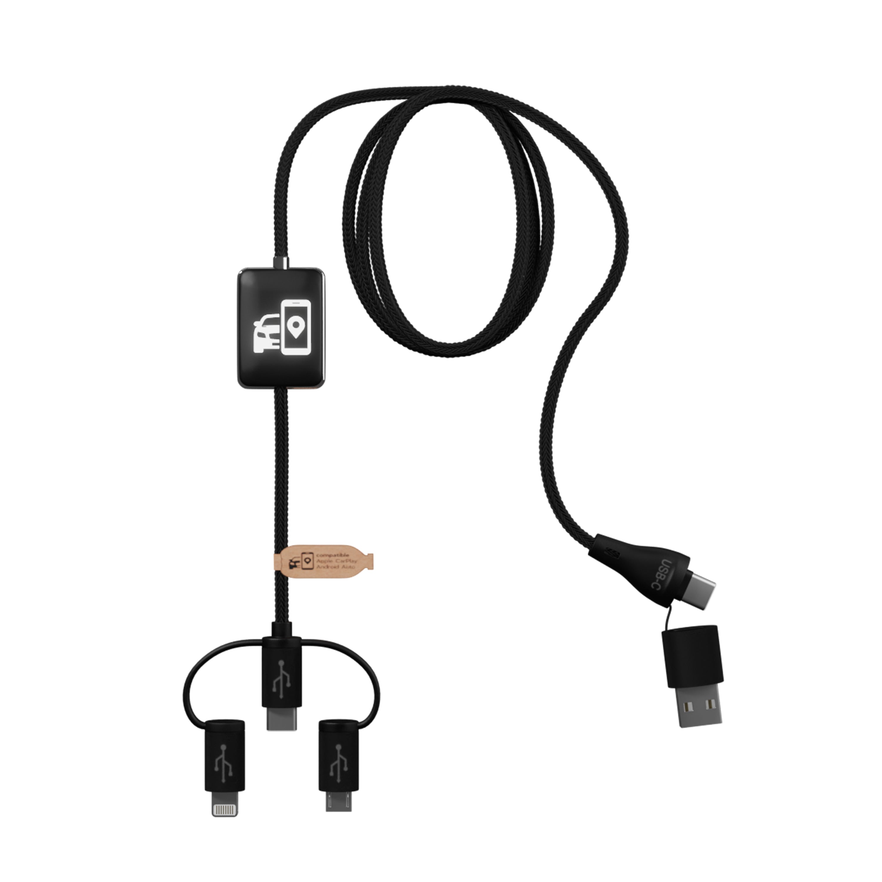 SCX Design CarPlay 5-in-1 Rubber Charging Cable