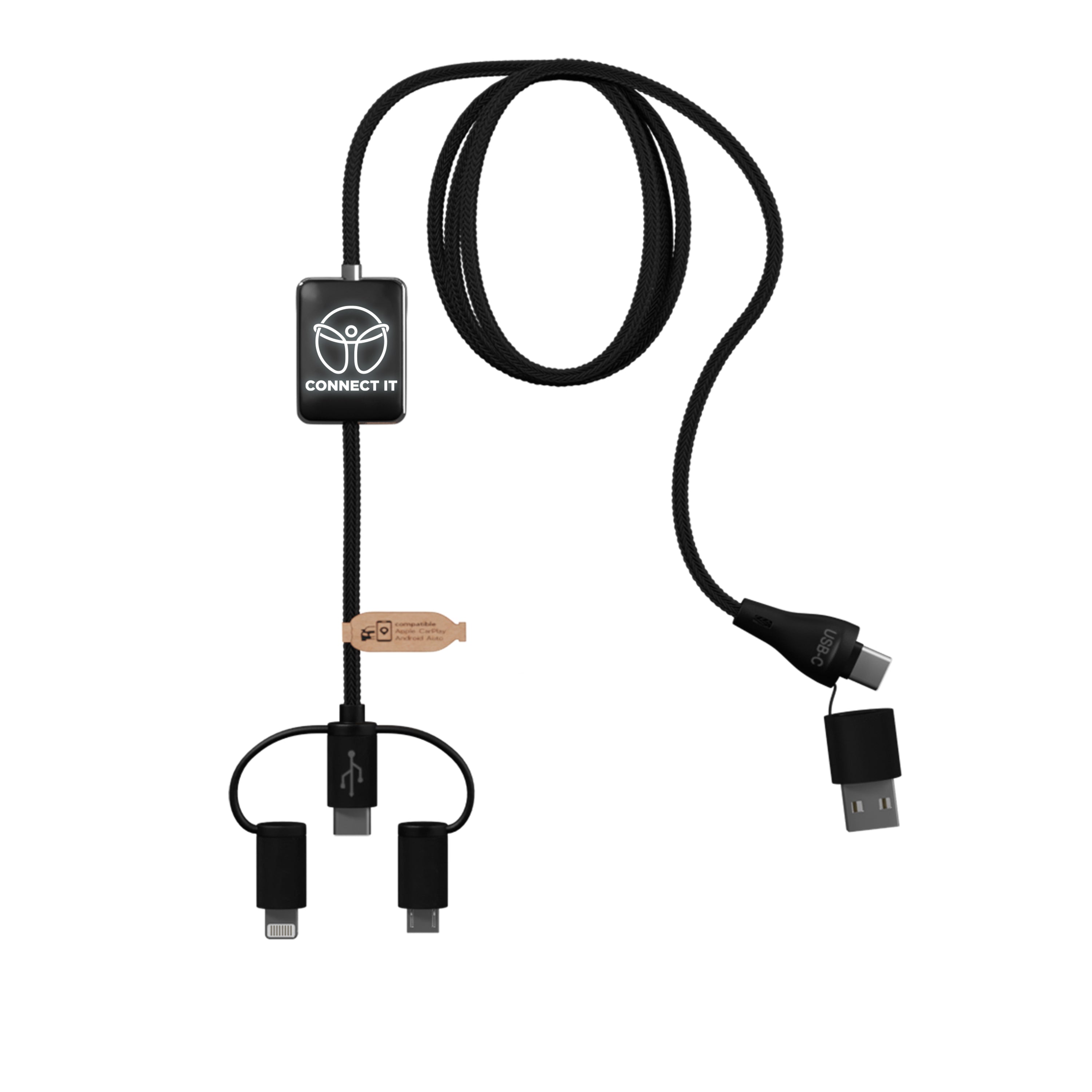 SCX Design CarPlay 5-in-1 Rubber Charging Cable