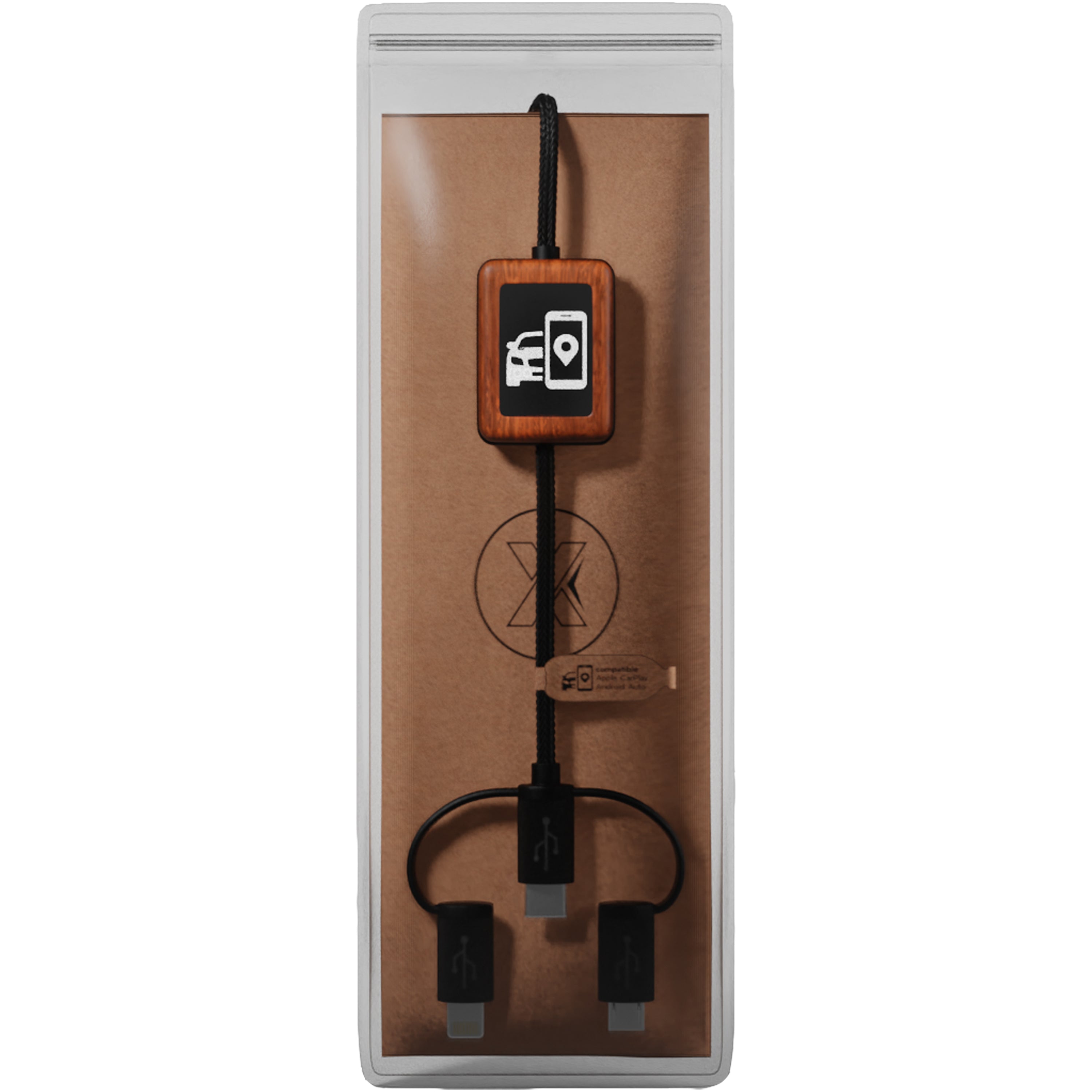 5-in-1 CarPlay Bamboo Charging Cable