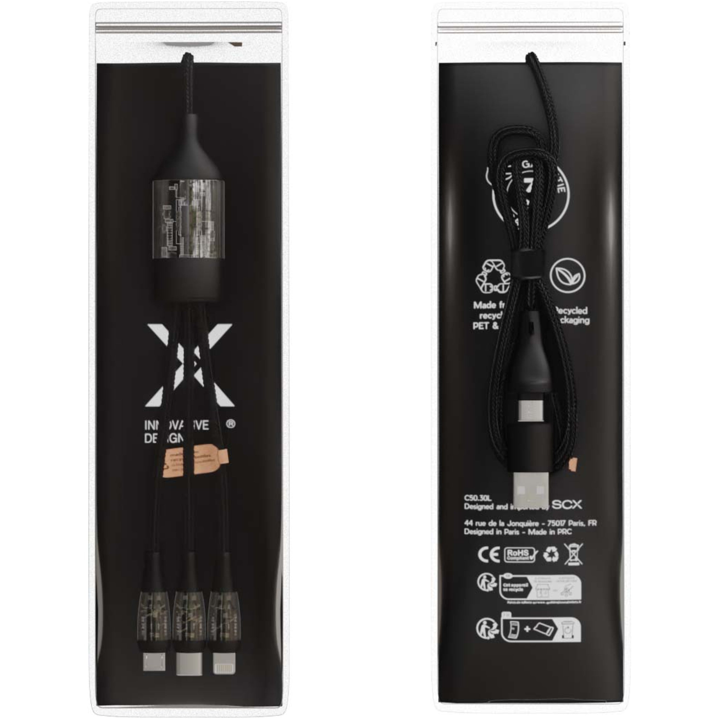 SCX 5-in-1 Fast Charging Cable with Digital Display