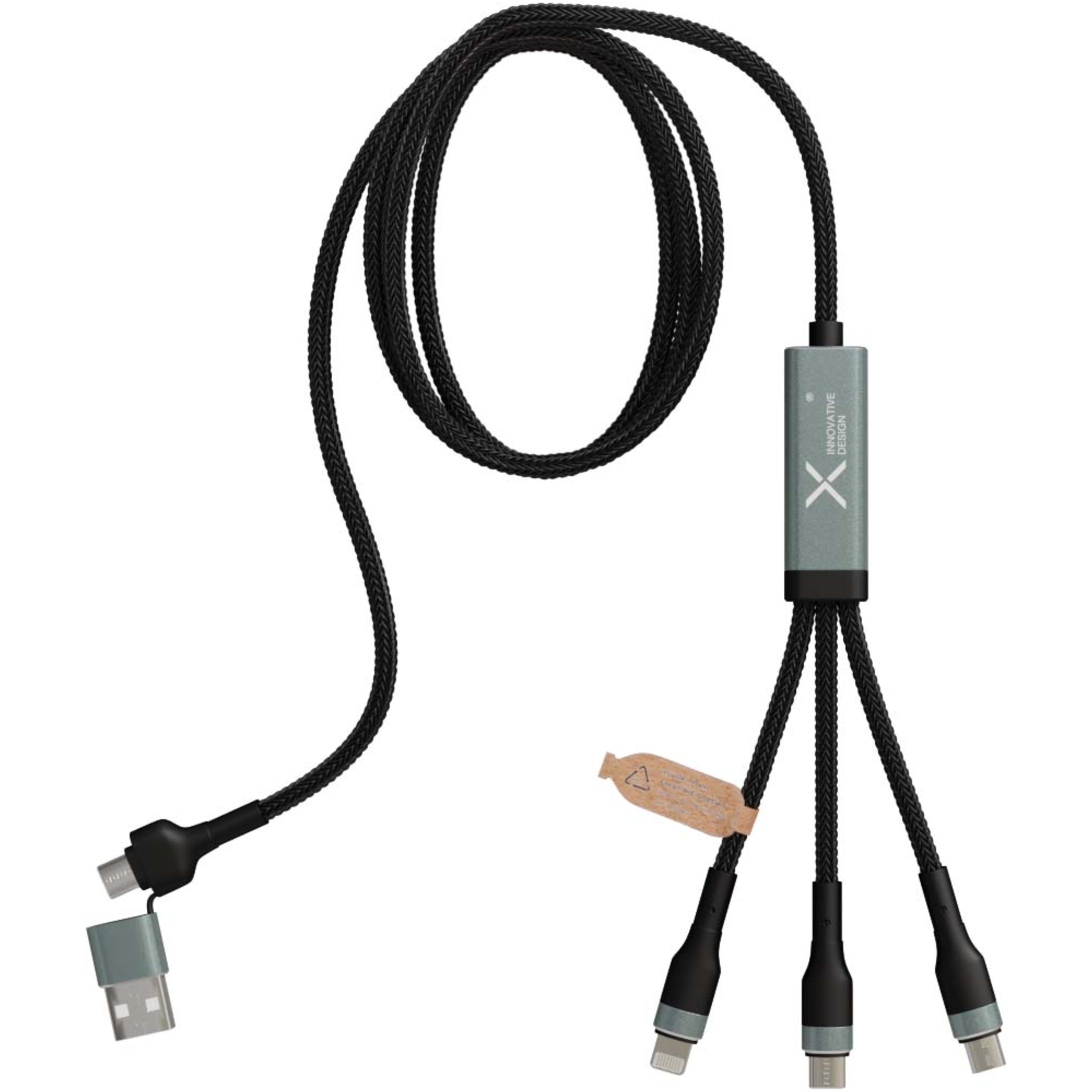 5-in-1 Recycled Plastic Ultra Fast Charging Cable