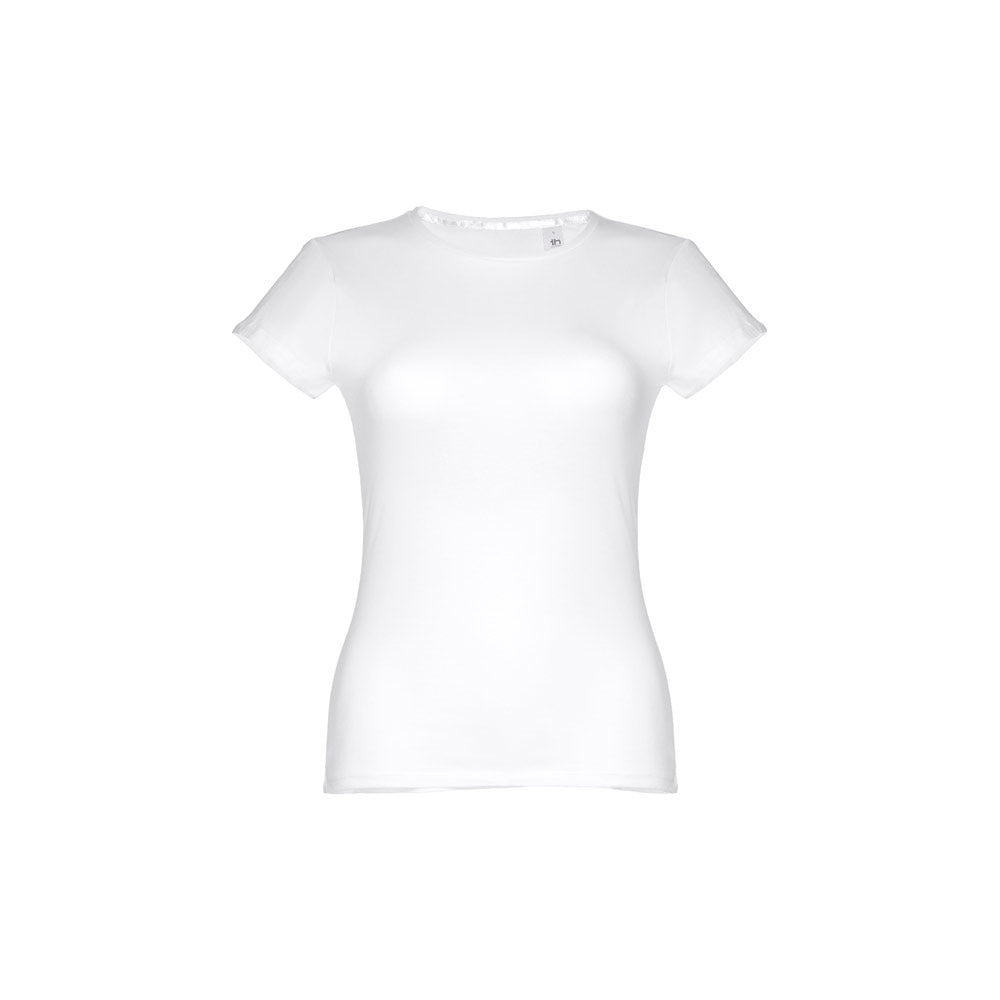 Thc Sofia Wh. Women's Fitted Short Sleeve Cotton T-Shirt. White