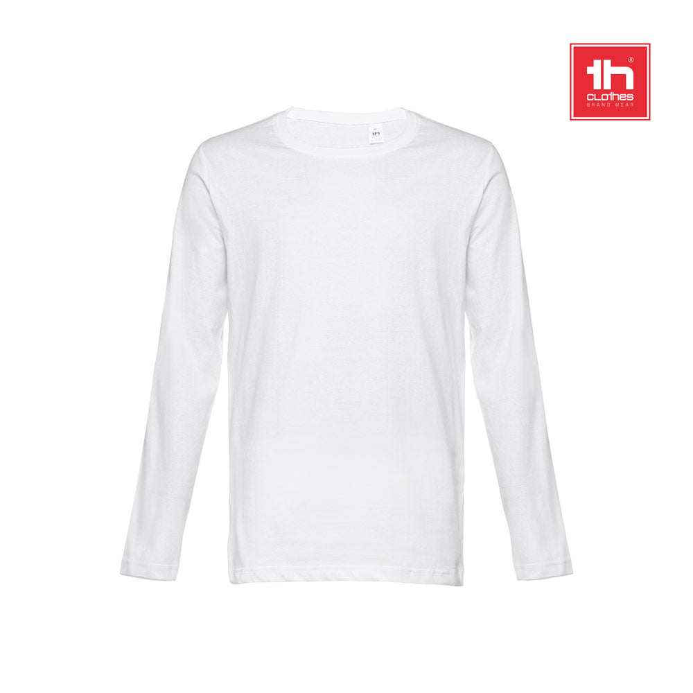Thc Bucharest Wh. Men's Long-Sleeved Tubular Cotton T-Shirt