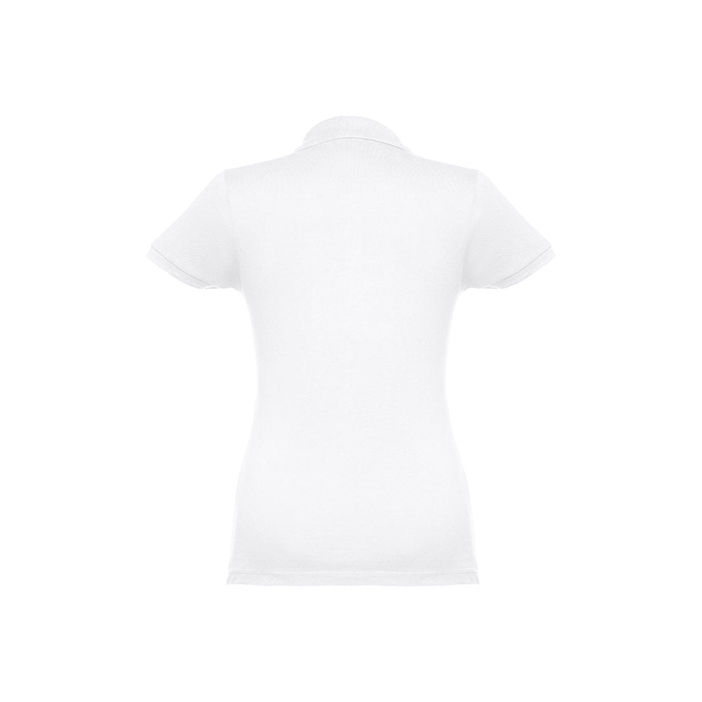 Thc Eve Wh. Short-Sleeved Fitted Polo For Women In 100% Cotton