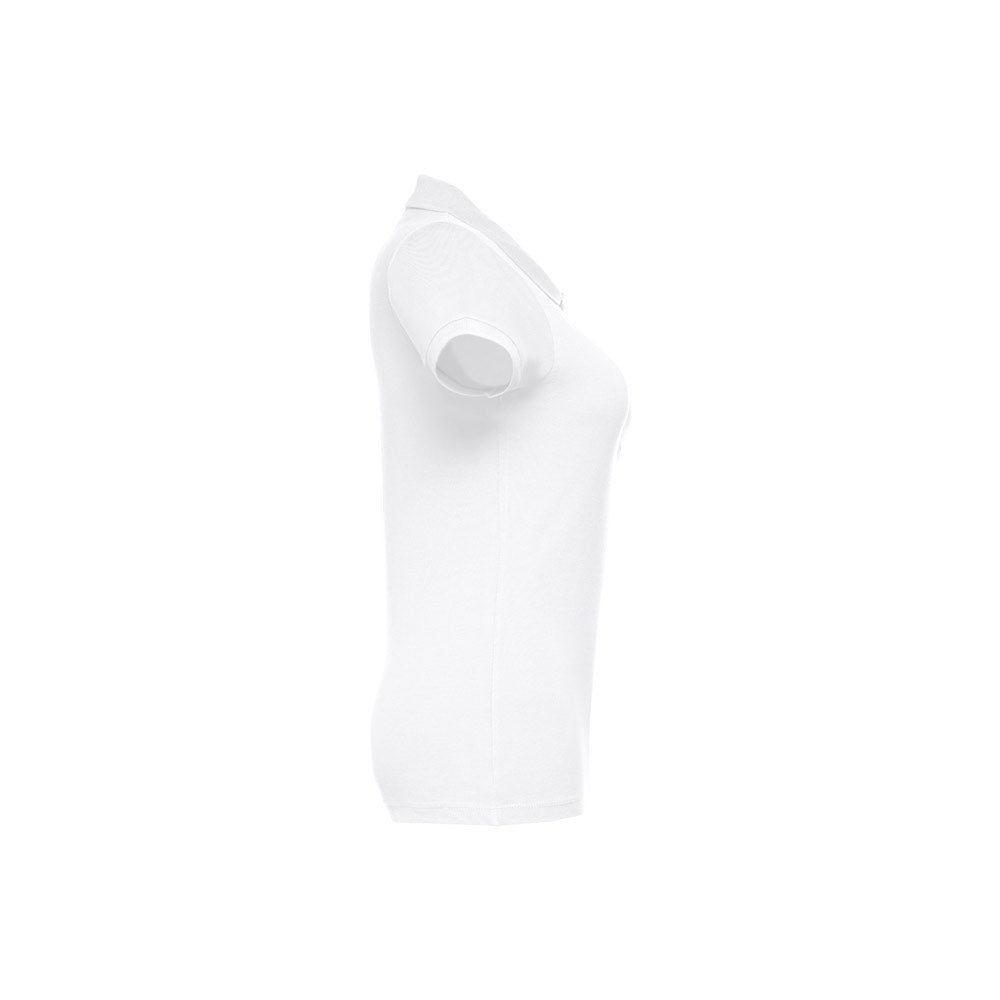 Thc Eve Wh. Short-Sleeved Fitted Polo For Women In 100% Cotton