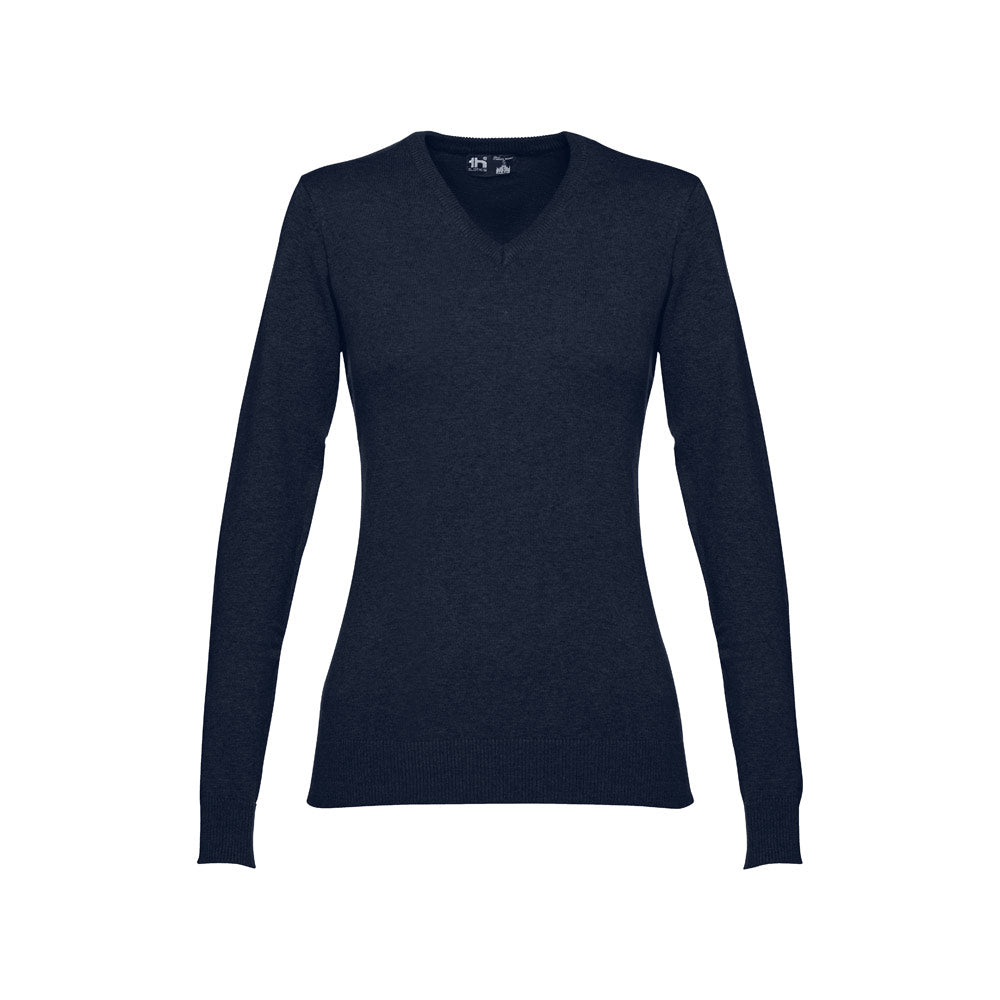 Thc Milan Women. V-Neck Pullover For Women In Cotton And Polyamide