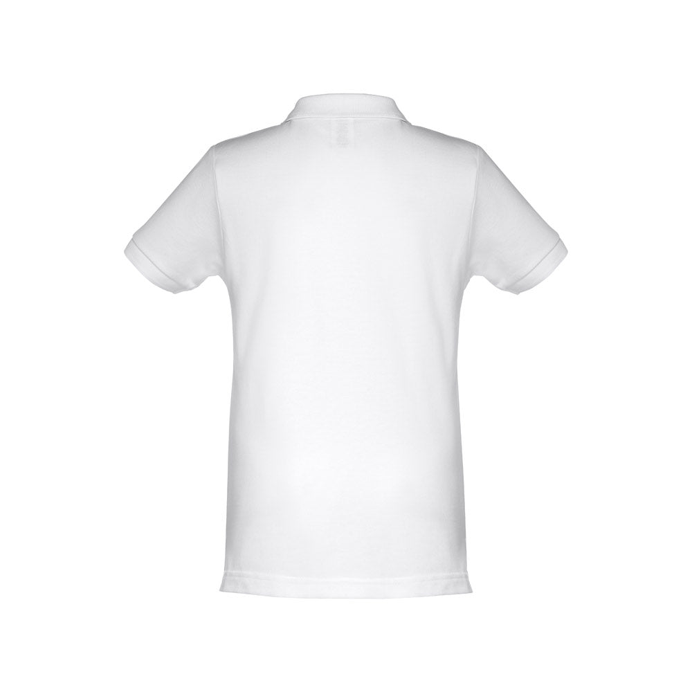 Thc Adam Kids Wh. Kids Short-Sleeved 100% Cotton Piqué Polo Shirt Unisex). White