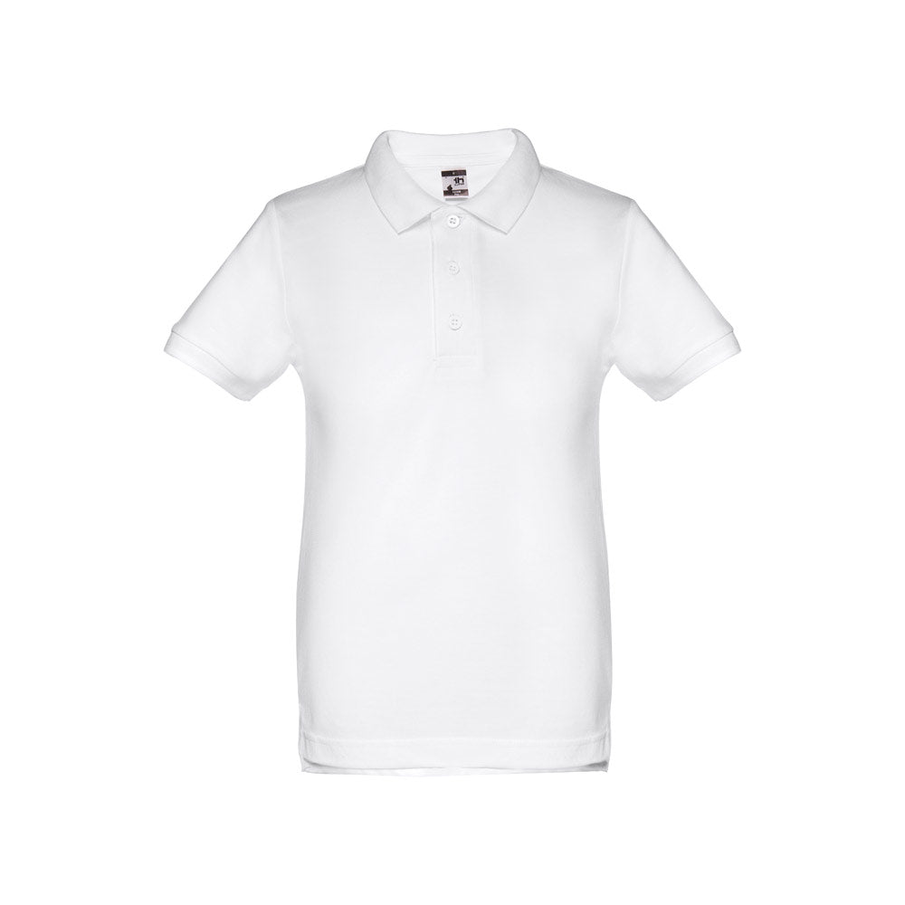 Thc Adam Kids Wh. Kids Short-Sleeved 100% Cotton Piqué Polo Shirt Unisex). White