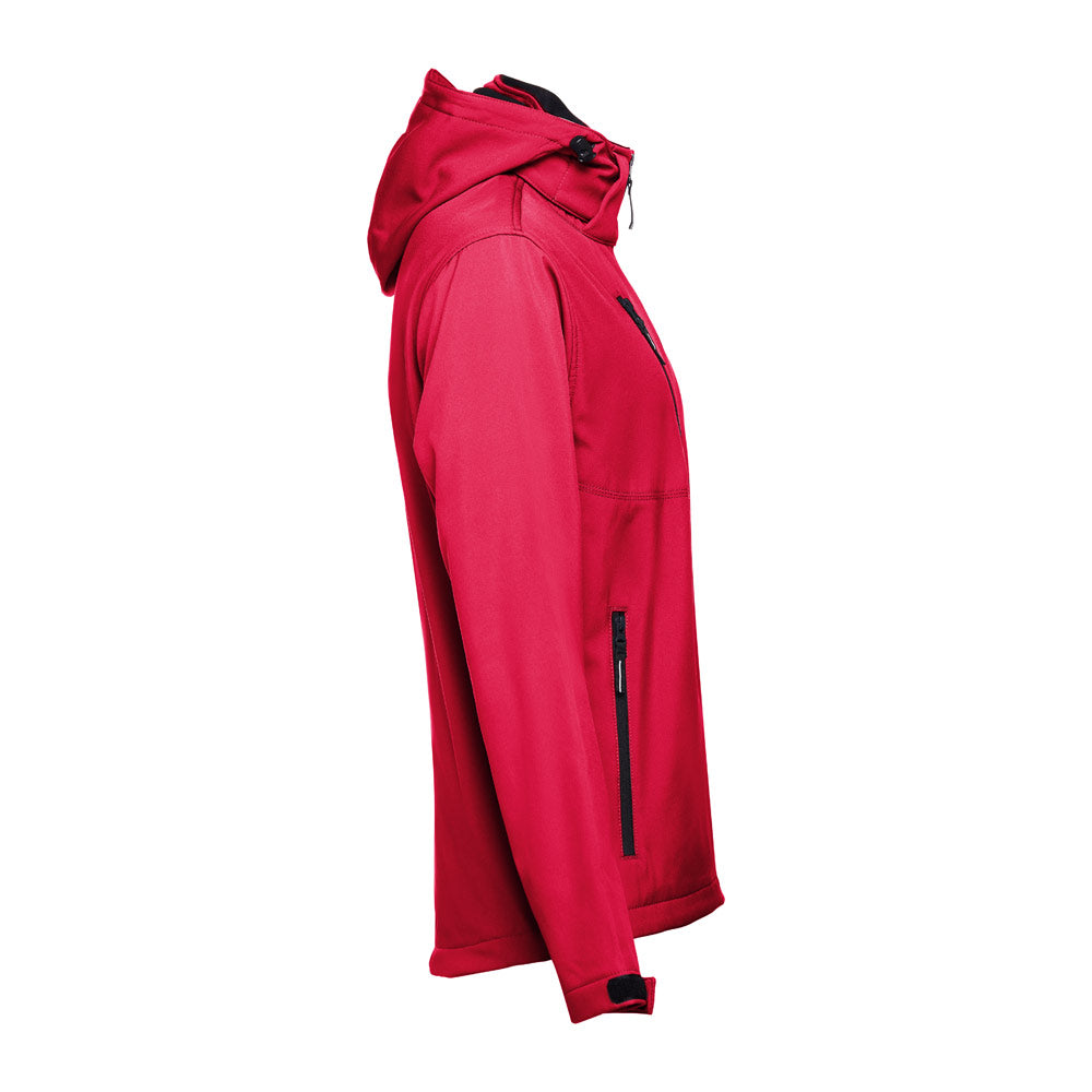 Thc Zagreb. Men's Softshell Jacket With Detachable Hood And Rounded Back Hem