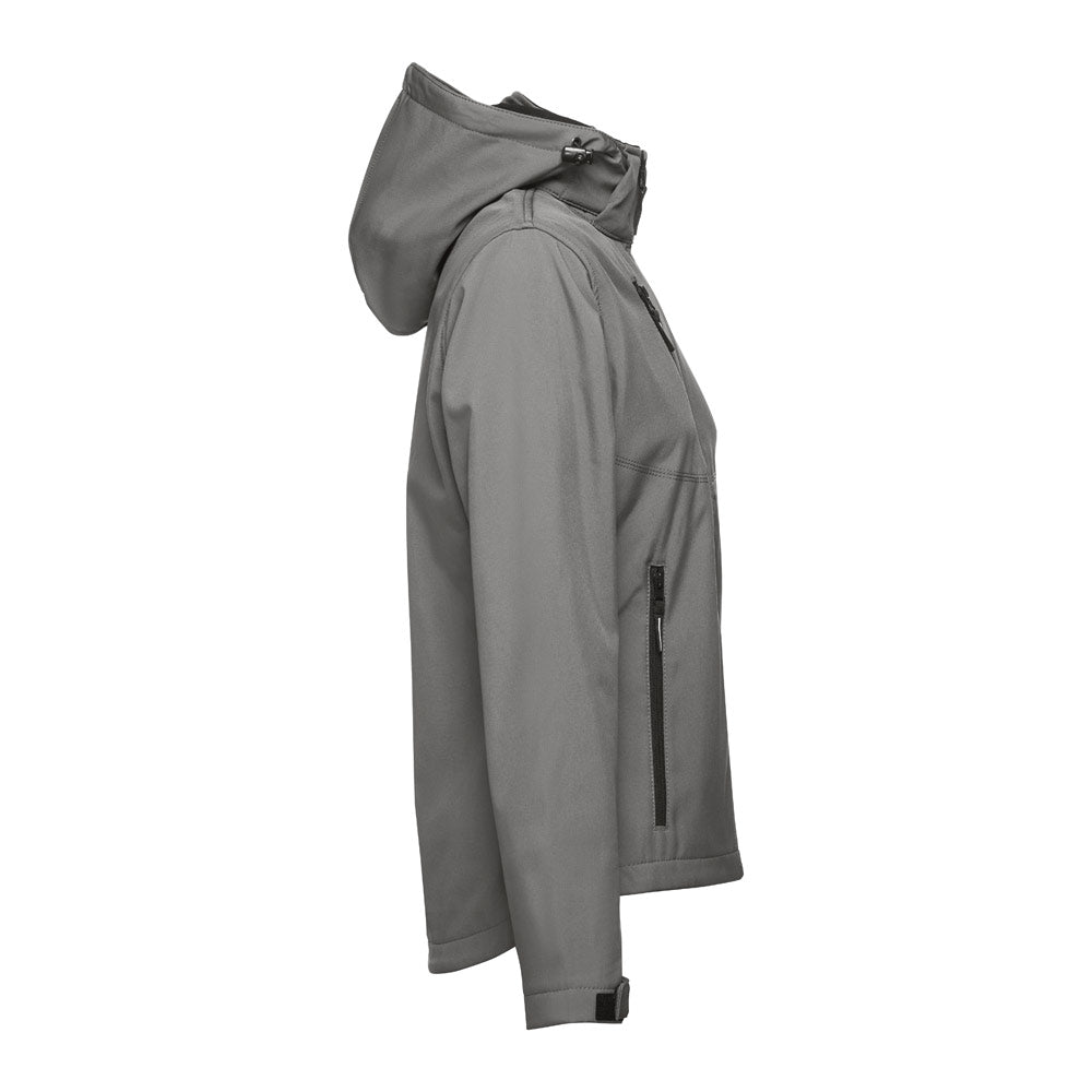 Thc Zagreb Women. Women's Softshell Jacket With Detachable Hood And Rounded Back Hem