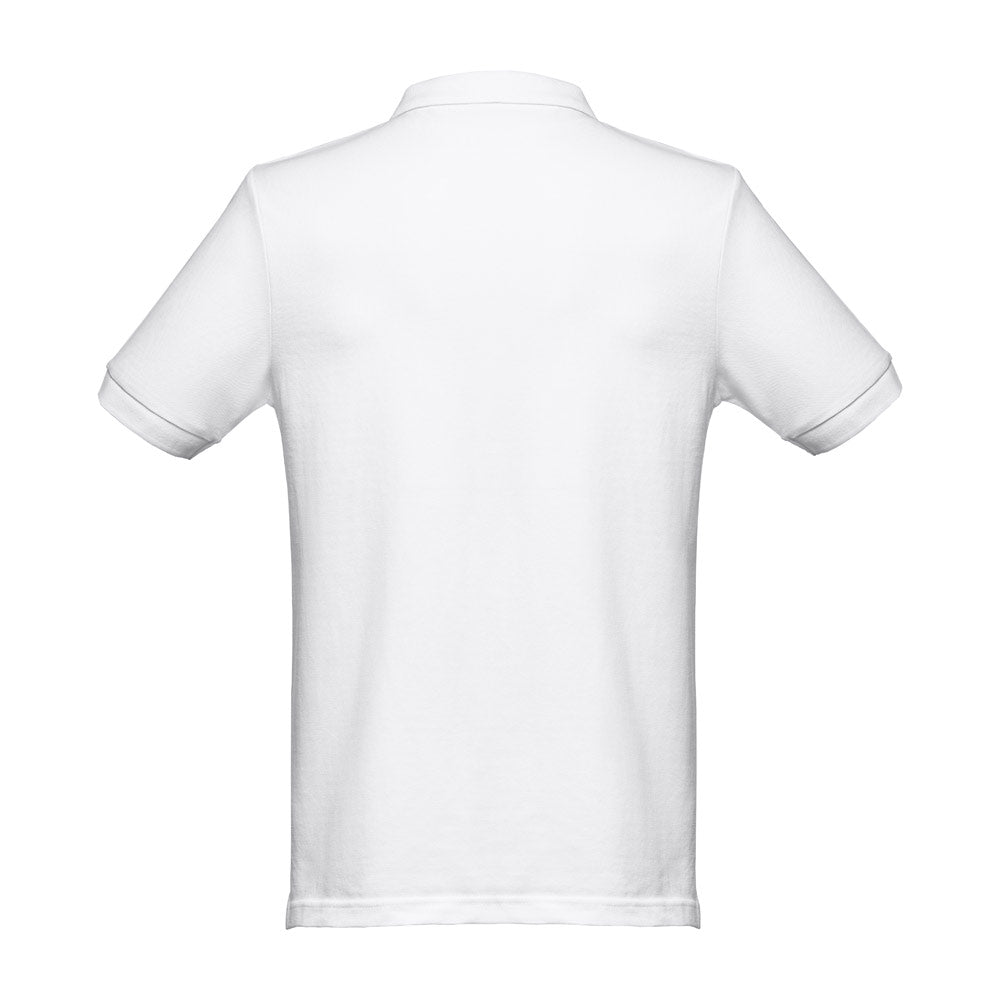 Thc Monaco Wh. Men's Short-Sleeved Piqué Polo Shirt In 100% Cotton