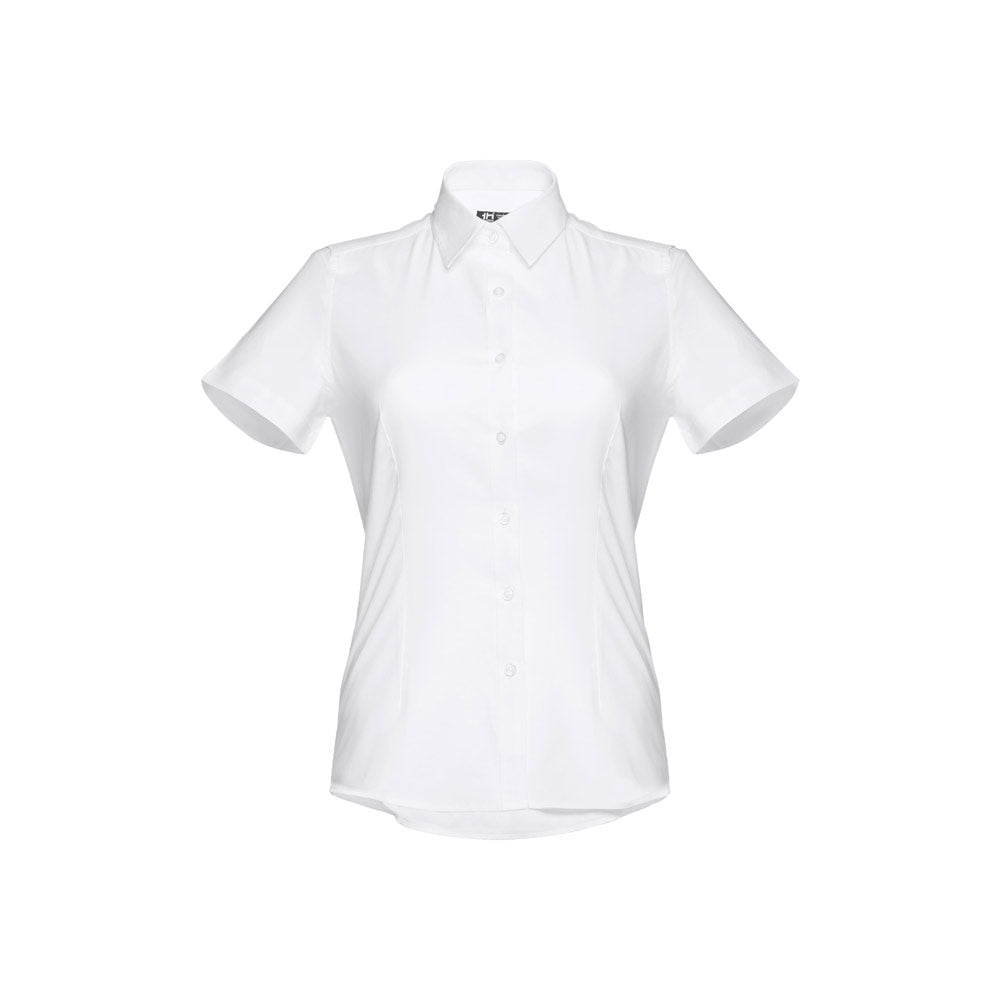 Thc London Women Wh. Women's Short-Sleeved Oxford Shirt. White