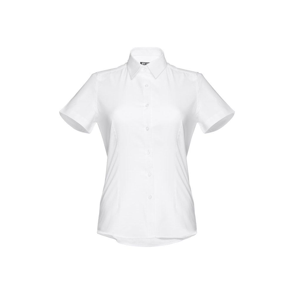 Thc London Women Wh. Women's Short-Sleeved Oxford Shirt. White