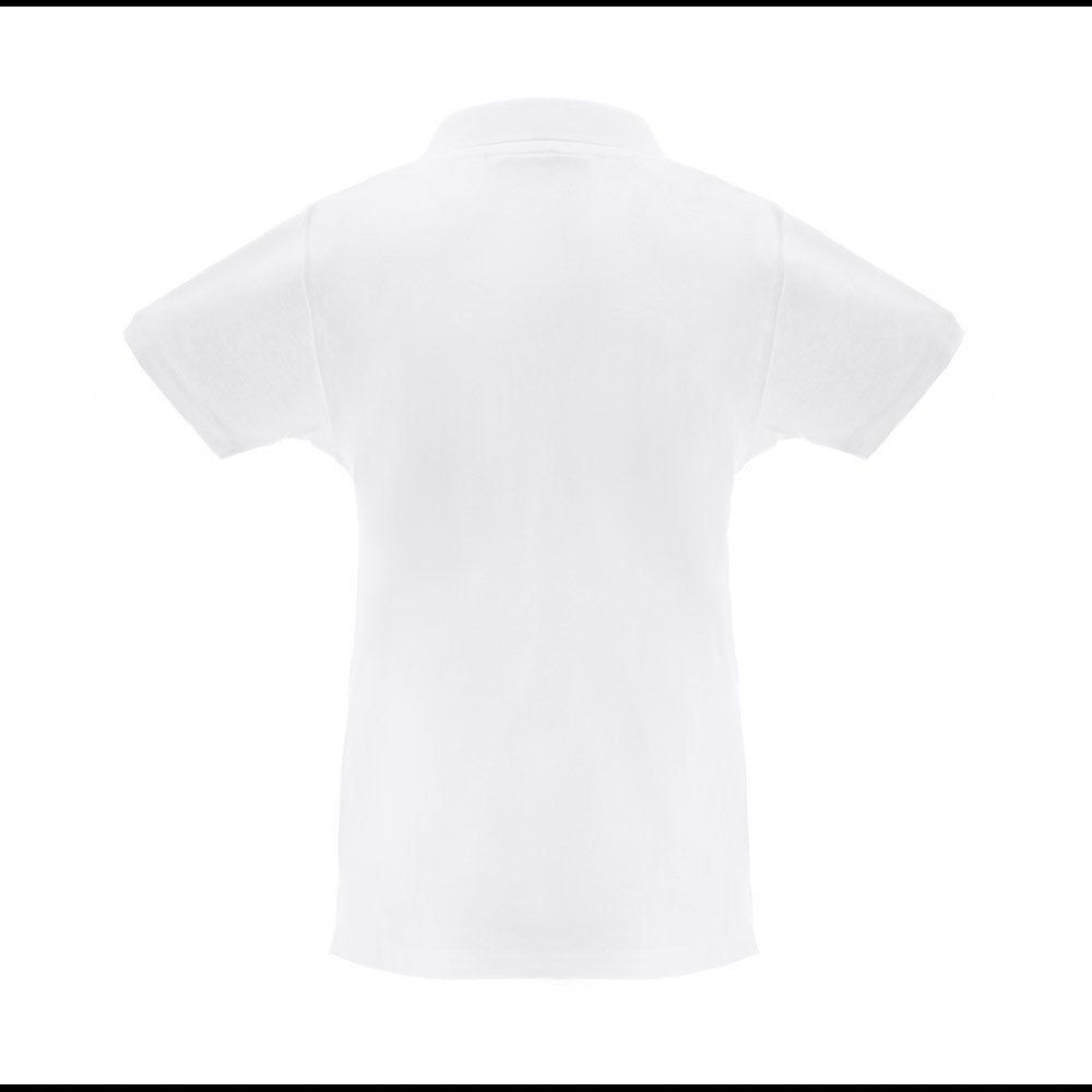 Thc Monaco Women Wh. Women's Short-Sleeved Polo Shirt In Carded Cotton