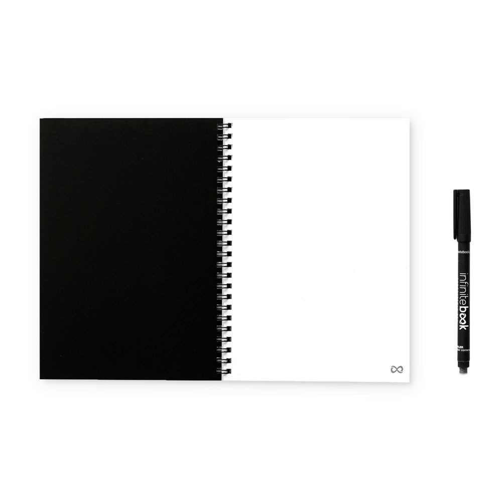 Infinitebook Plain A5. A5 Infinitebook With Flexible Cover And 15 Plain Whiteboard Pages