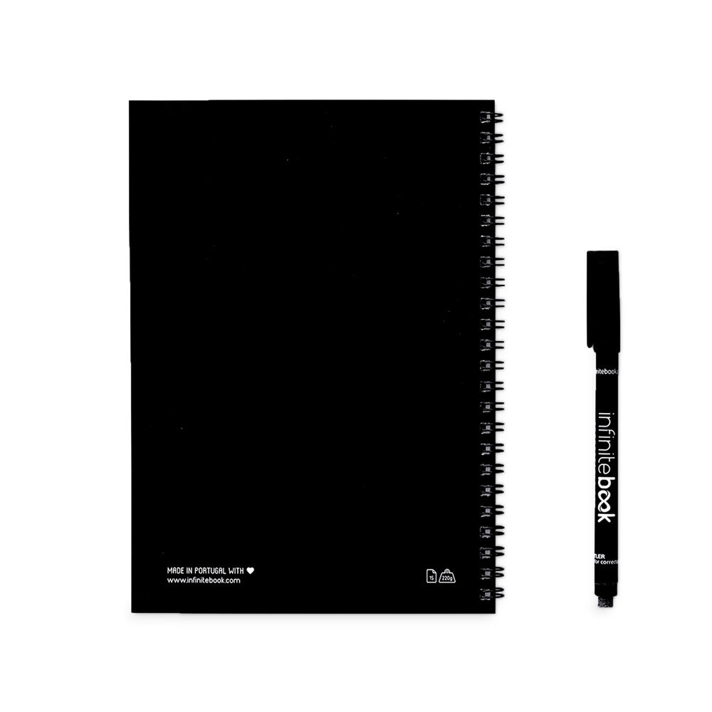 Infinitebook Plain A5. A5 Infinitebook With Flexible Cover And 15 Plain Whiteboard Pages