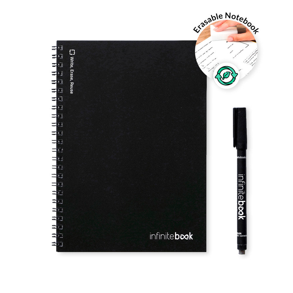 Infinitebook Plain A5. A5 Infinitebook With Flexible Cover And 15 Plain Whiteboard Pages