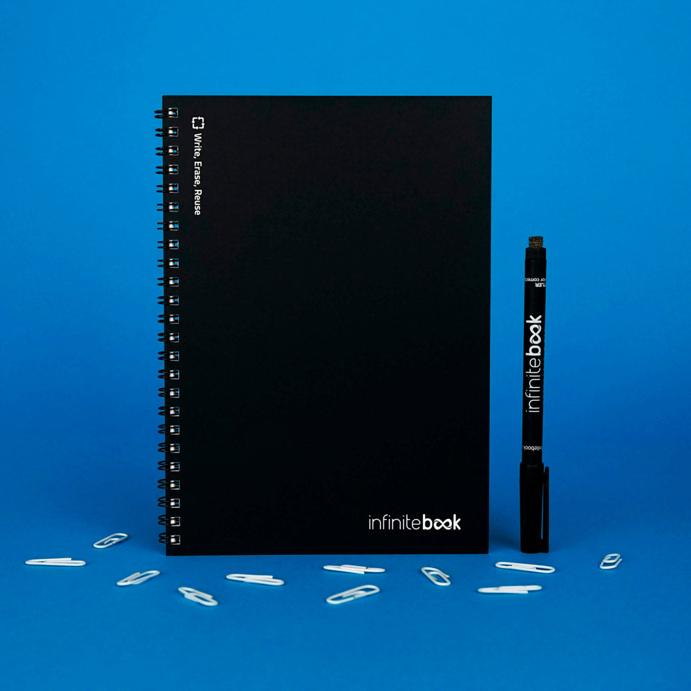Infinitebook Plain A5. A5 Infinitebook With Flexible Cover And 15 Plain Whiteboard Pages