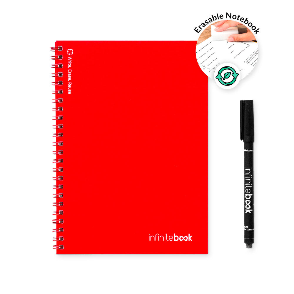 Infinitebook Plain A5. A5 Infinitebook With Flexible Cover And 15 Plain Whiteboard Pages