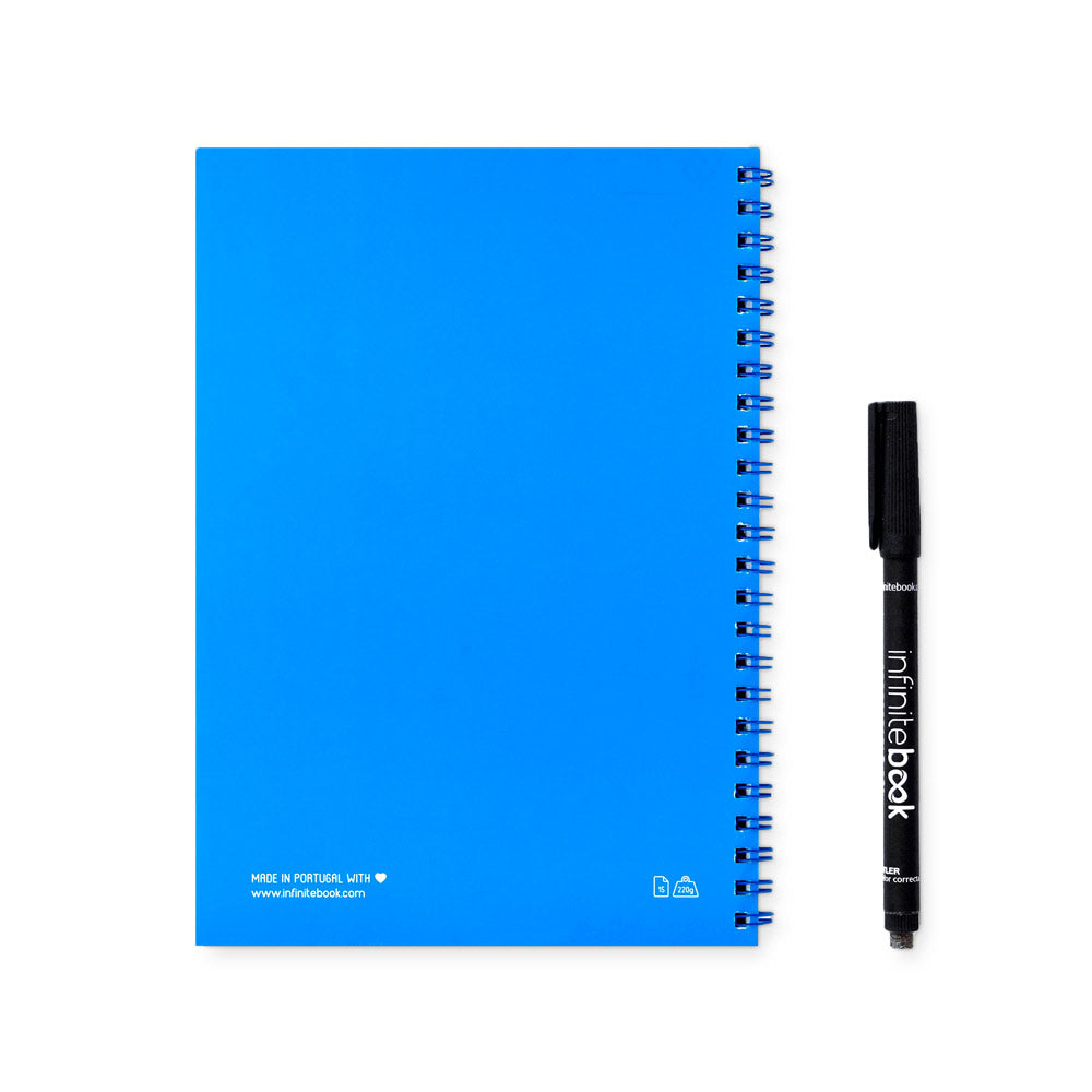 Infinitebook Plain A5. A5 Infinitebook With Flexible Cover And 15 Plain Whiteboard Pages