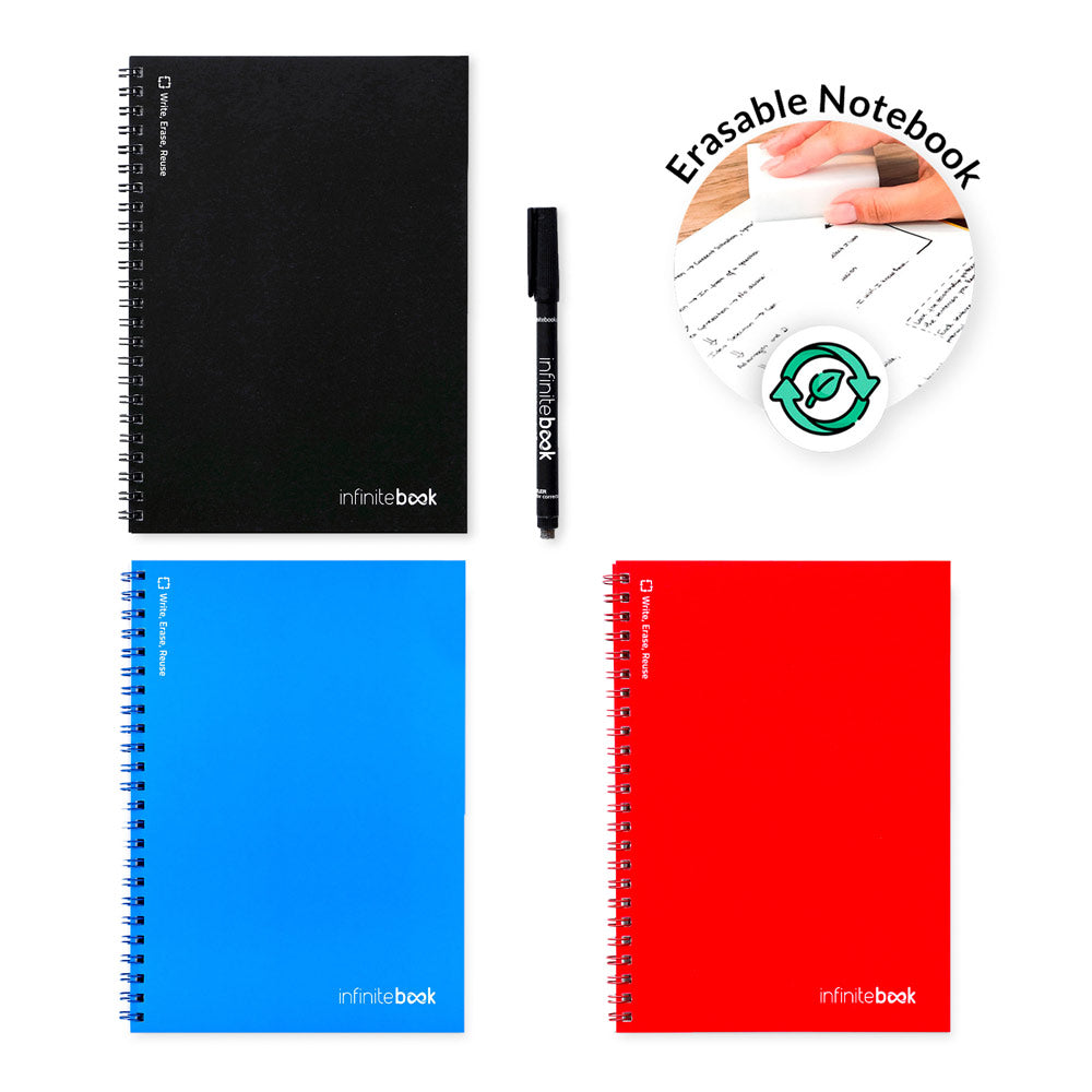 Infinitebook Plain A5. A5 Infinitebook With Flexible Cover And 15 Plain Whiteboard Pages