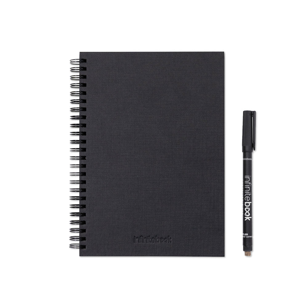 Starter Kit Infinitebook A5 Planner Texture. Kit Comprising "Infinitebook" With Hard Cover, 1 Cleaning Kit, 1 Marker And 1 Ballpoint Holder