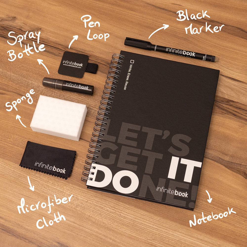 Starter Kit Infinitebook. Infinitebook" Kit With Hardcover, 1 Cleaning Kit, 1 Marker And 1 Ballpoint Holder
