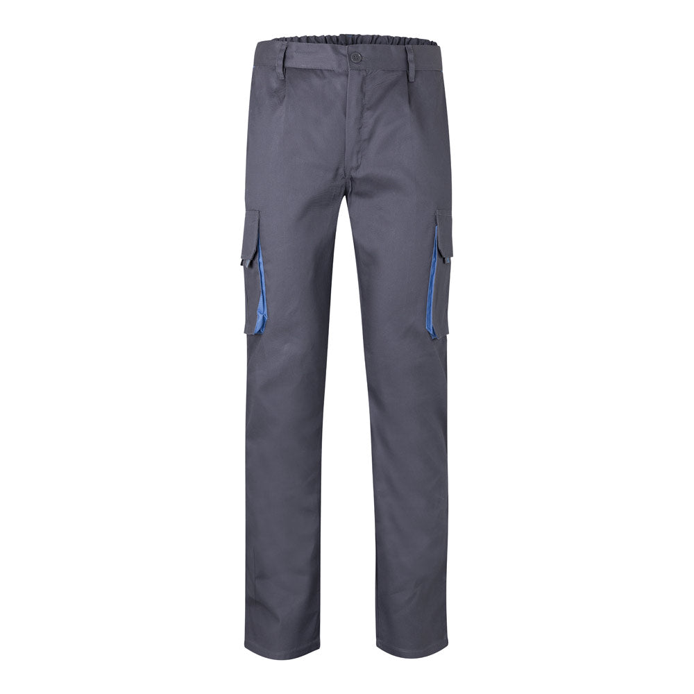 Vl Hypnos. Two-Tone Multi-Pocket Twill Trousers (200G/M²), In Cotton (35%) And Polyester (65%)