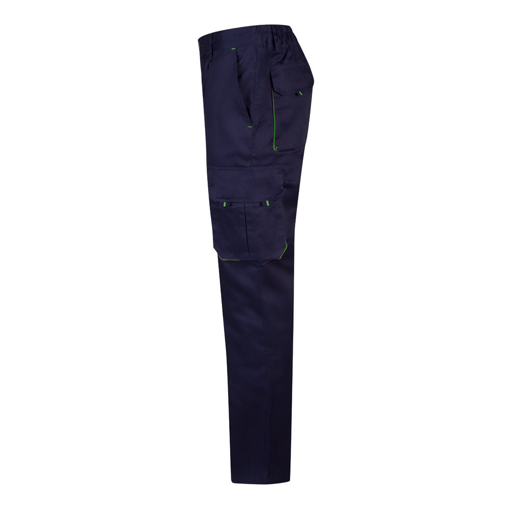 Vl Hypnos. Two-Tone Multi-Pocket Twill Trousers (200G/M²), In Cotton (35%) And Polyester (65%)