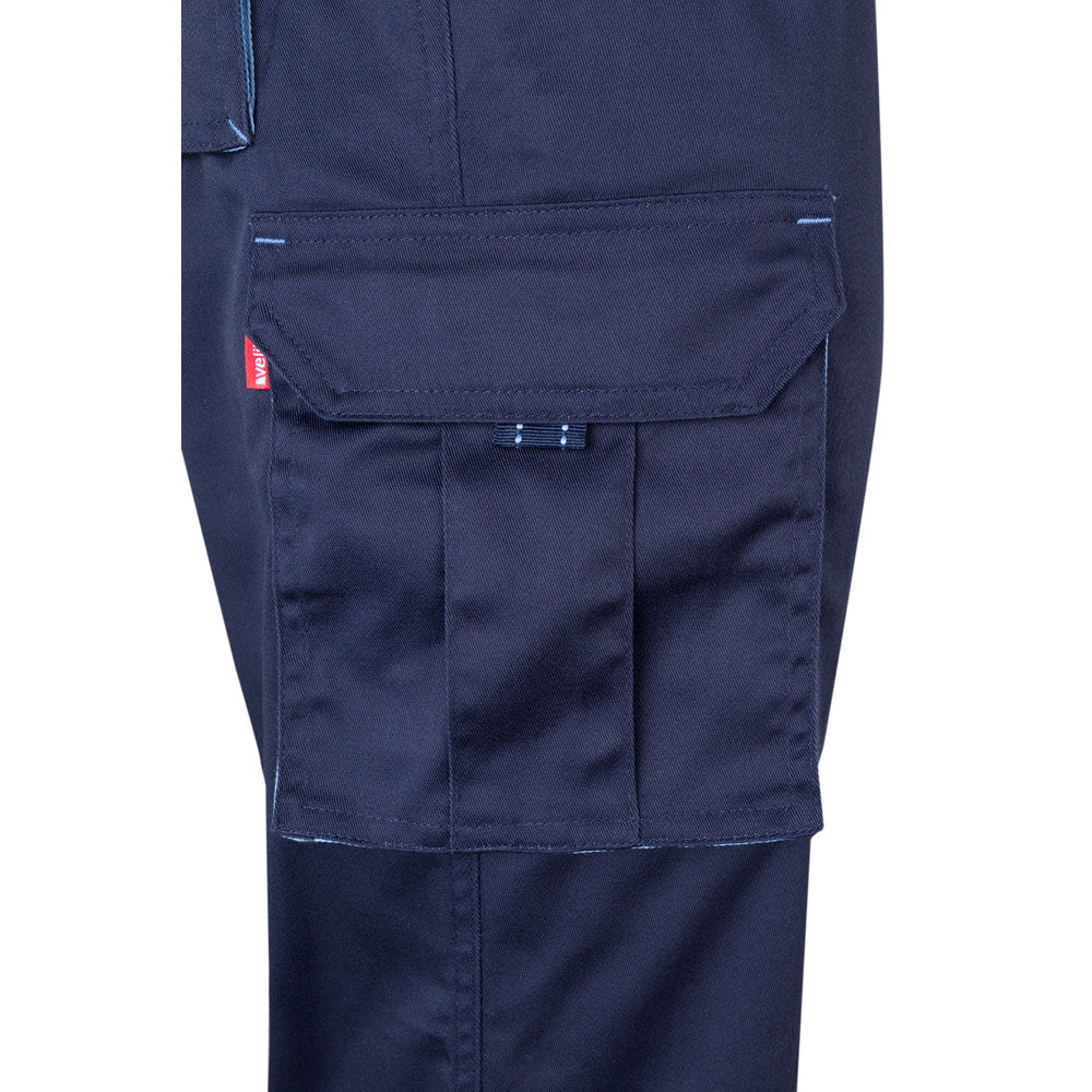 Vl Hypnos. Two-Tone Multi-Pocket Twill Trousers (200G/M²), In Cotton (35%) And Polyester (65%)