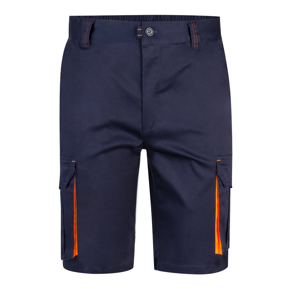 Vl Hemera. Two-Tone, Multi-Pocket Stretch Bermuda Shorts (240G/M²), In Cotton (46%), Eme (38%) And Polyester (16%)