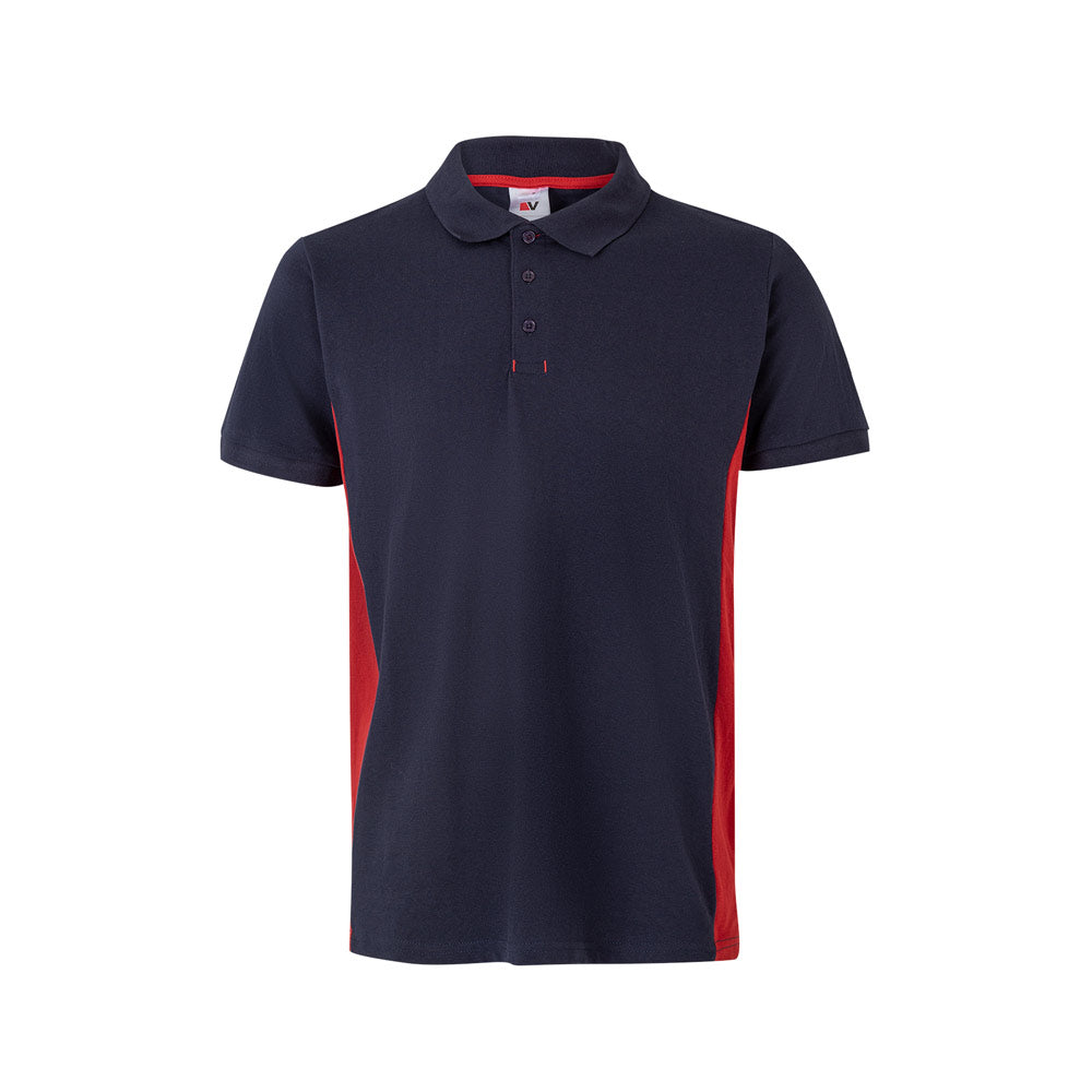 Vl Supay. Two-Tone Piqué Polo Shirt (180G/M²), Short Sleeve, In Cotton (60%) And Polyester (40%)