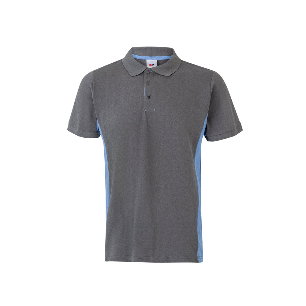Vl Supay. Two-Tone Piqué Polo Shirt (180G/M²), Short Sleeve, In Cotton (60%) And Polyester (40%)