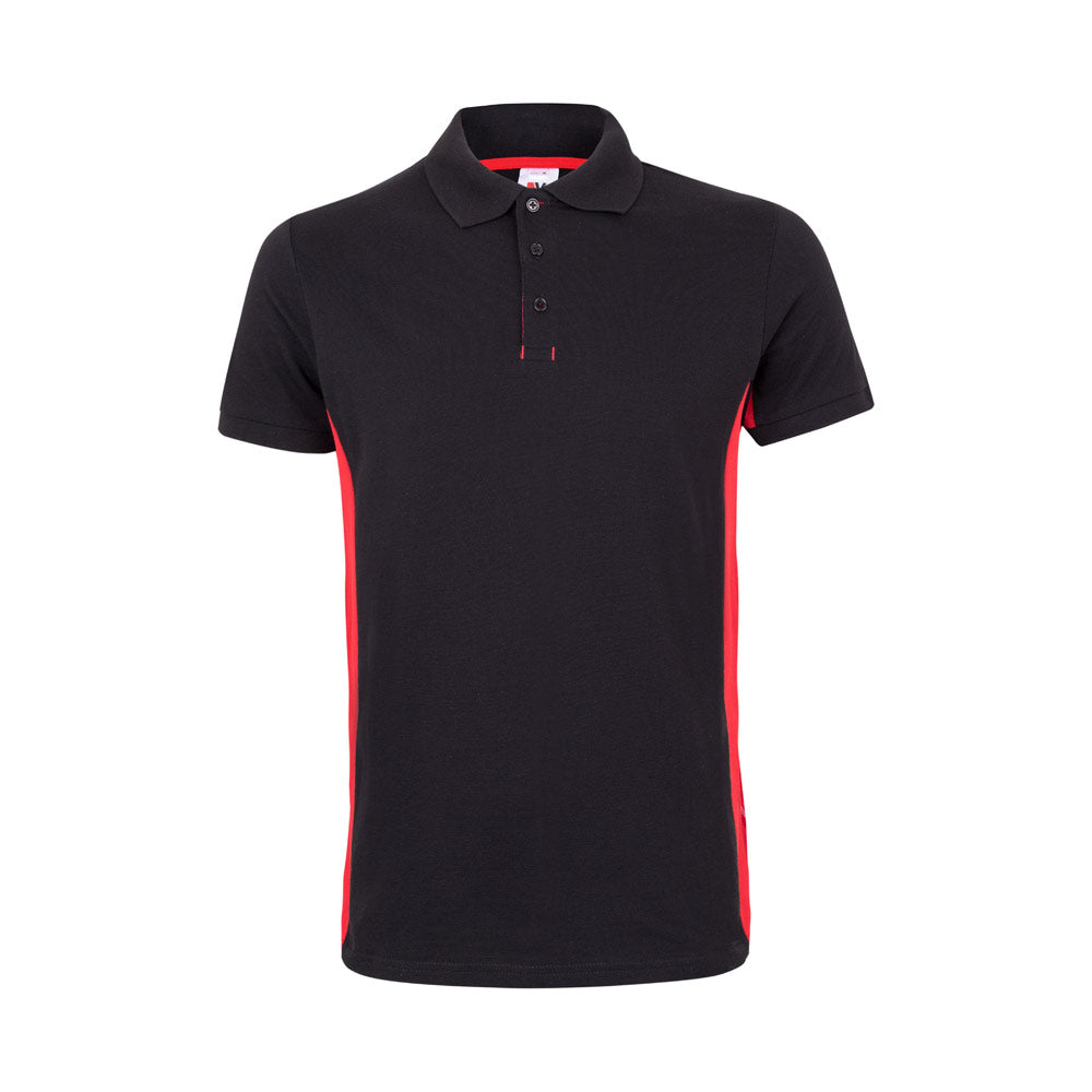 Vl Supay. Two-Tone Piqué Polo Shirt (180G/M²), Short Sleeve, In Cotton (60%) And Polyester (40%)