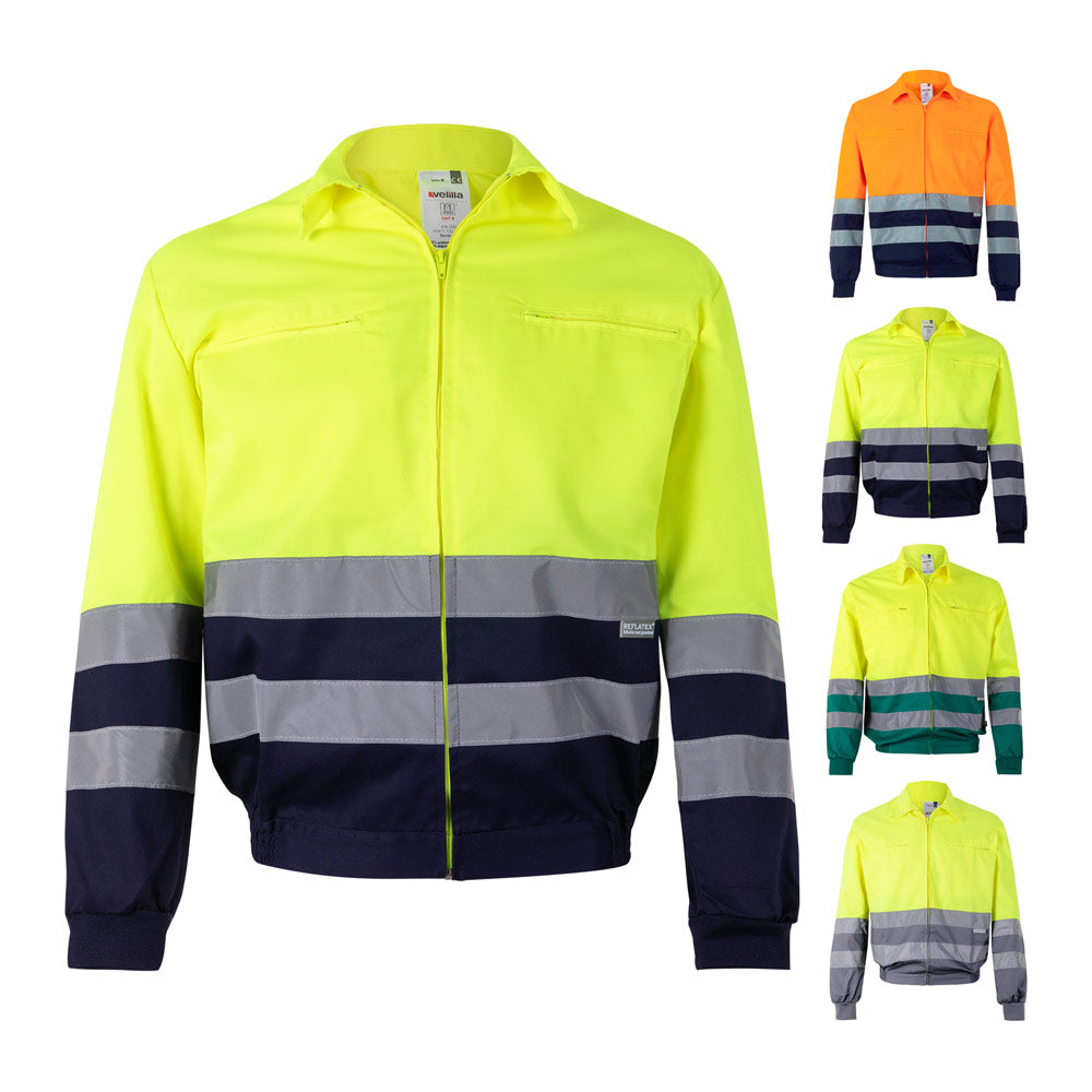 Vl Neptune. Two-Tone Twill Jacket (210G/M²) In Polyester (80%) And Cotton (20%)