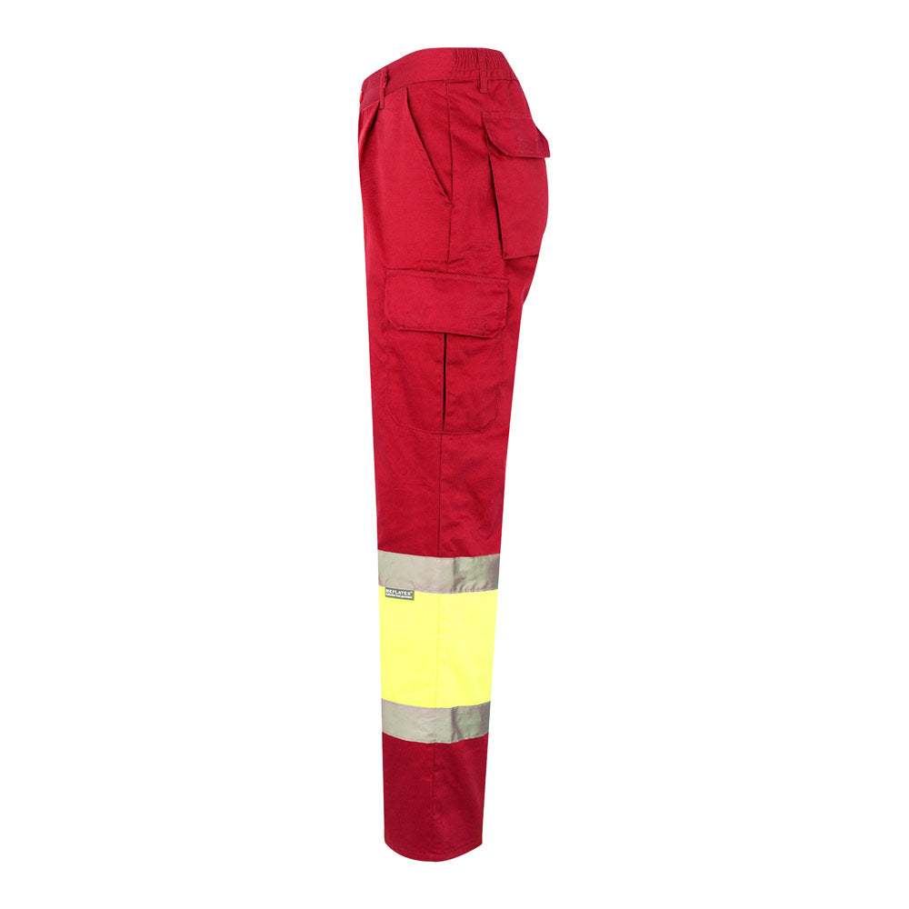 Vl Athena. Two-Tone Twill Trousers (210G/M²), Lined, Multi-Pocket, In Cotton (20%) And Polyester (80%)