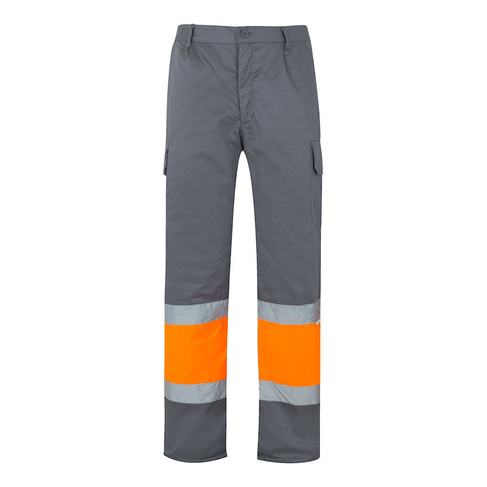 Vl Athena. Two-Tone Twill Trousers (210G/M²), Lined, Multi-Pocket, In Cotton (20%) And Polyester (80%)