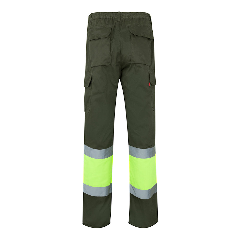 Vl Athena. Two-Tone Twill Trousers (210G/M²), Lined, Multi-Pocket, In Cotton (20%) And Polyester (80%)