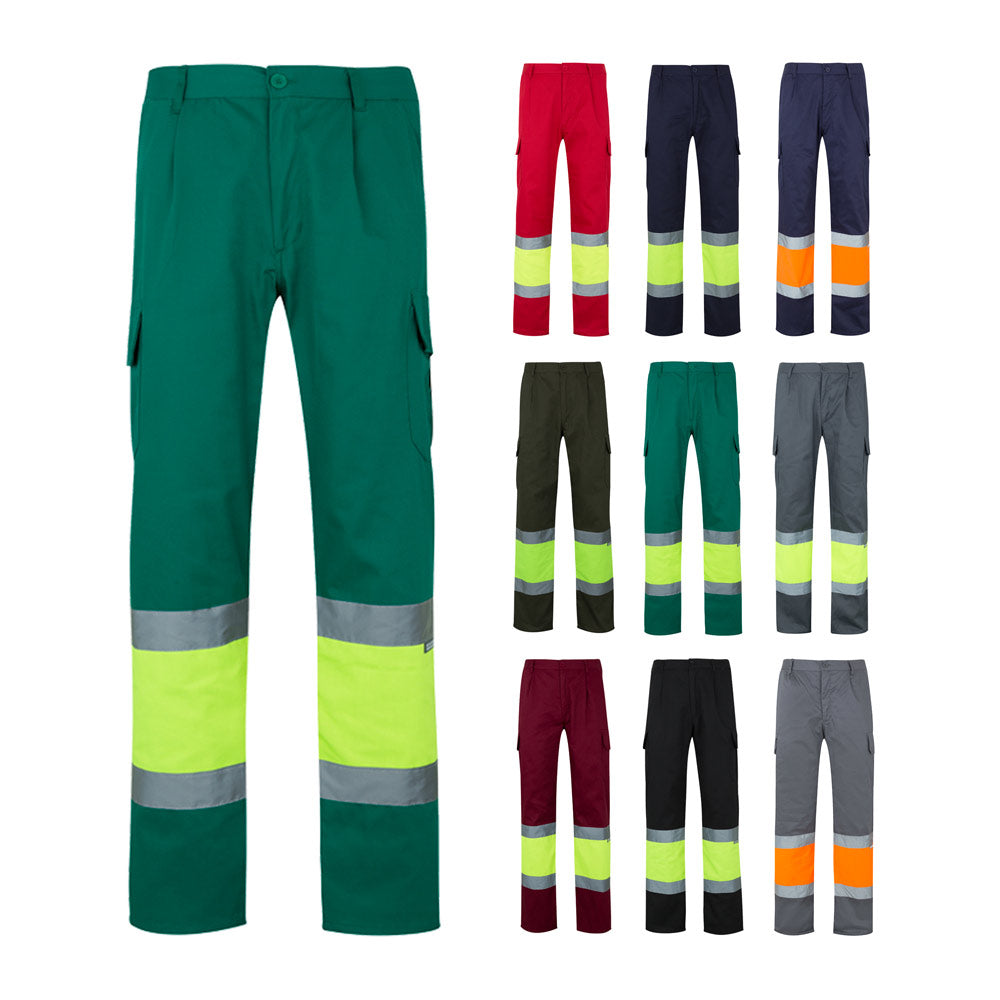 Vl Poseidon Large. Two-Tone Multi-Pocket Twill Trousers (210G/M²), In Cotton (20%) And Polyester (80%)
