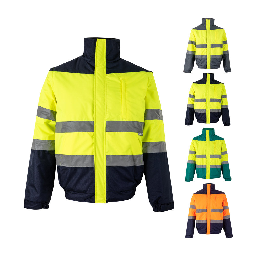 Vl Jupiter. Two-Tone Padded Jacket (180G/M²) In Polyester (100%), With Pu Coating